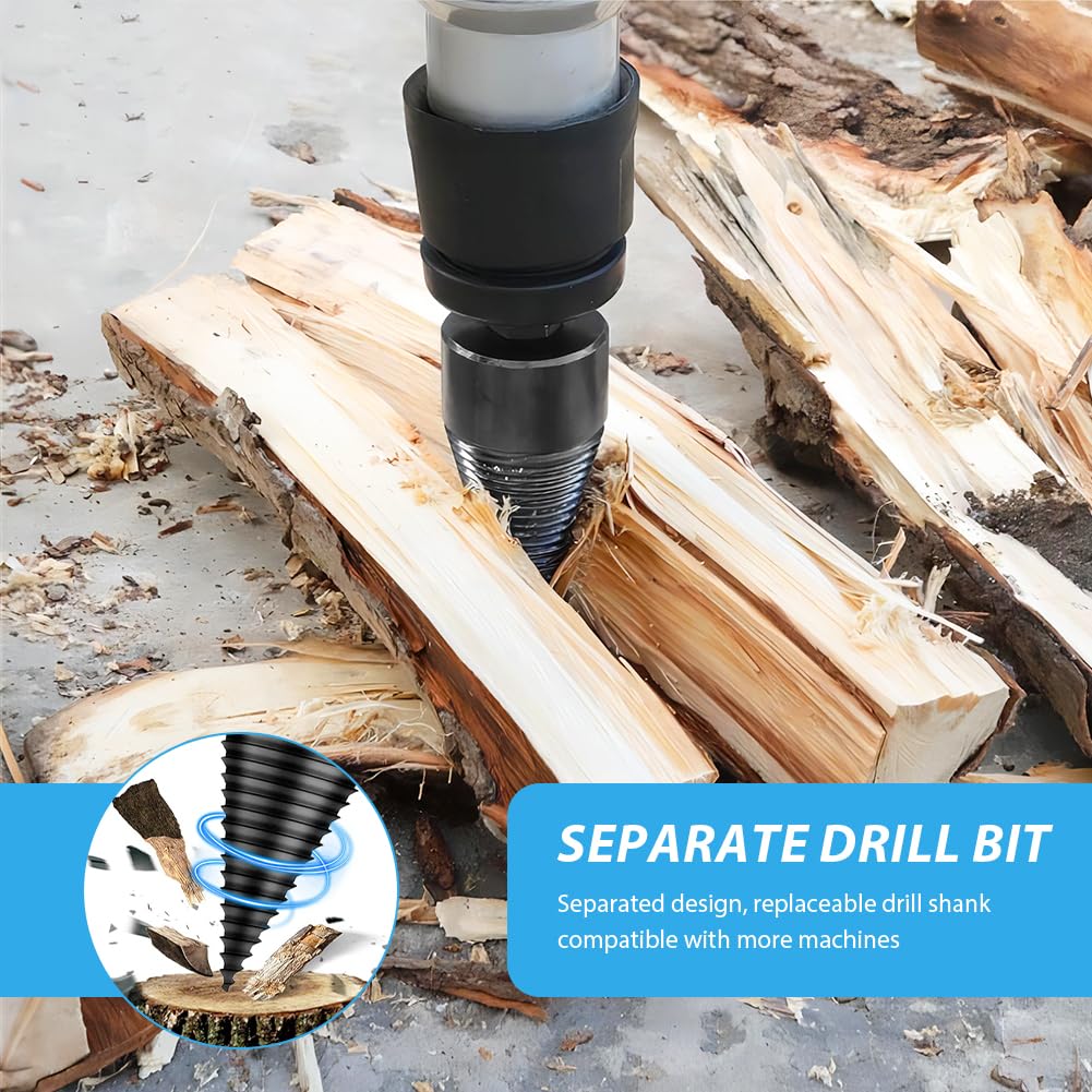 Trapano conico per triturare il legno, 45 mm + 32 mm vite conica per legno, set di punte coniche per legno con 4 impugnature, trivella per legno