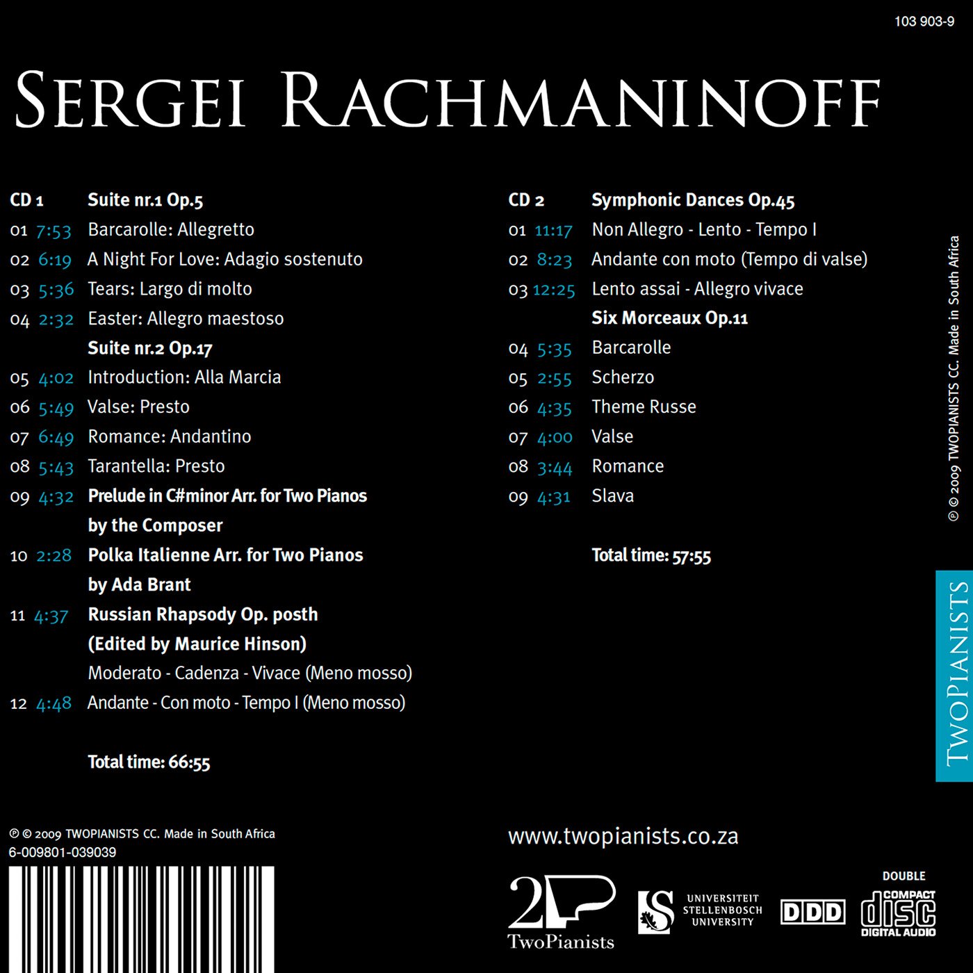 Complete Works For Two Pianos