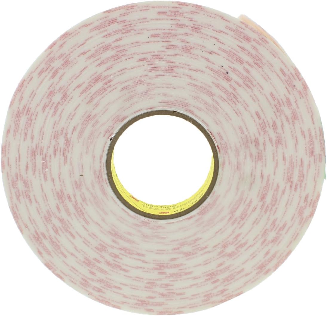 3M™ VHB™ Tape 4950, White, 1 in x 36 yd, 45 mil, 9 Roll/Case