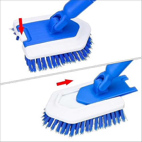 Miniatura 4 de Lalafancy Cepillo de limpieza para cabezal de bañera y azulejos, cepillo de cerdas rígidas, repuesto para baño, bañera, ducha, limpieza, ajuste