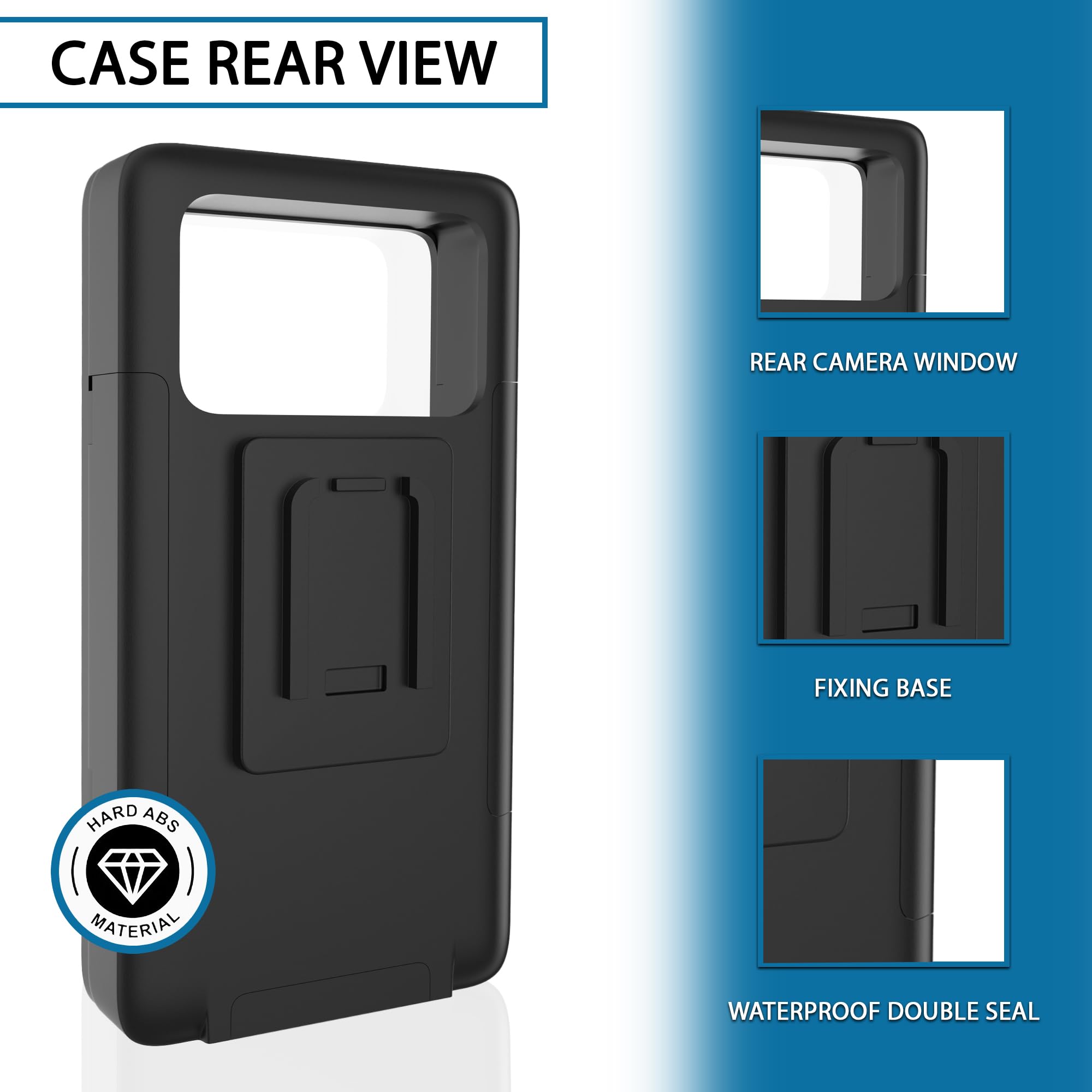 Portacellulare Impermeabile Per Moto E Bici - Custodia Con Finestra Tattile, Giro 360°, Per Smartphone Fino A 7,5" - Foto 9