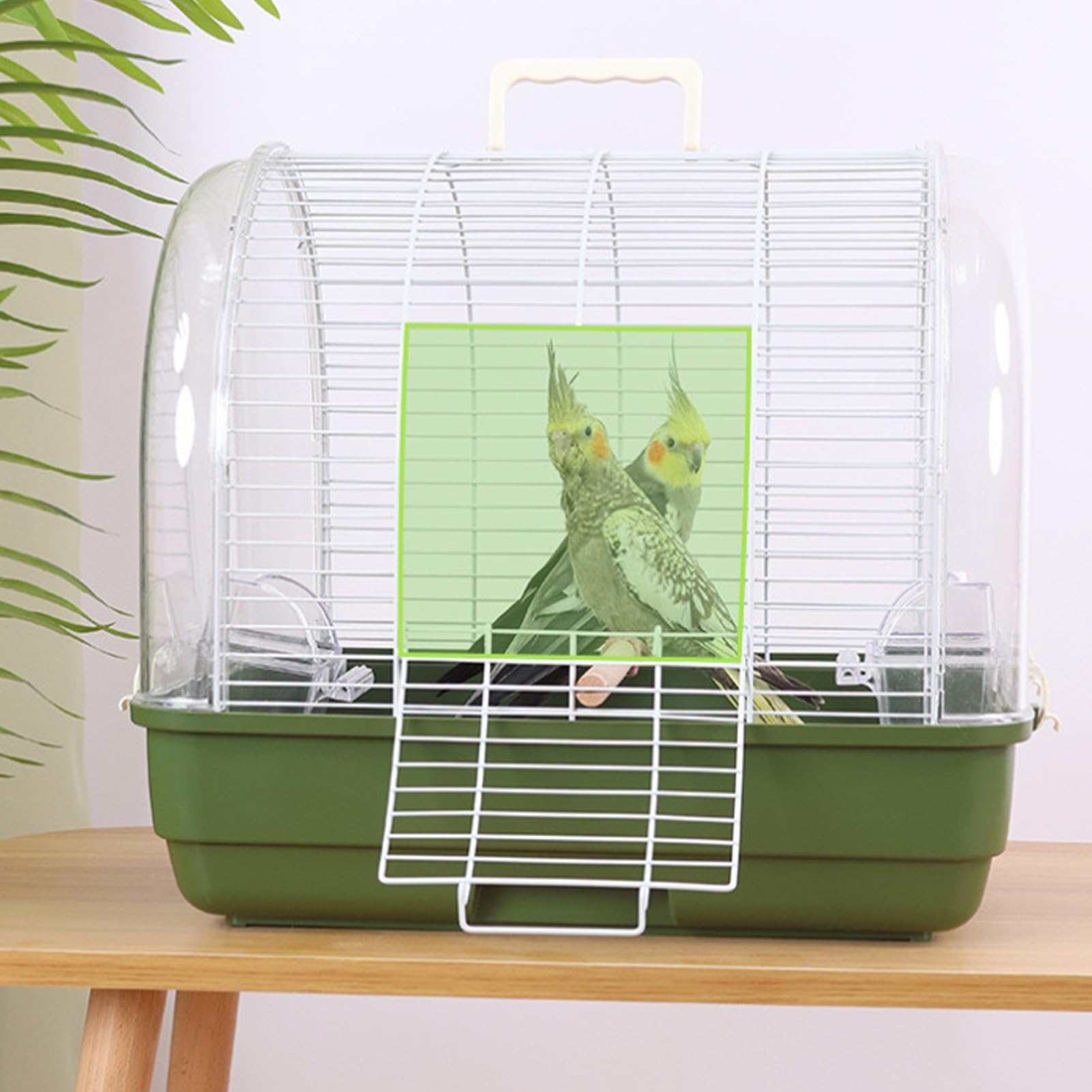 Transportín para Aves Jaula de Viaje Portabicados con Posadero y Ventana | Transportín para Aves Pequeñas Para Periquitos, Cacatúas, Canarios y Dragón Barbudo