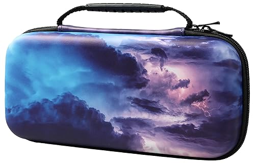 Carrying EVA Hard Case Compatible with Nintendo Switch OLED & Switch Model, Hard Shell Protective Shockproof Travel Carrying Case with 20 Game Card