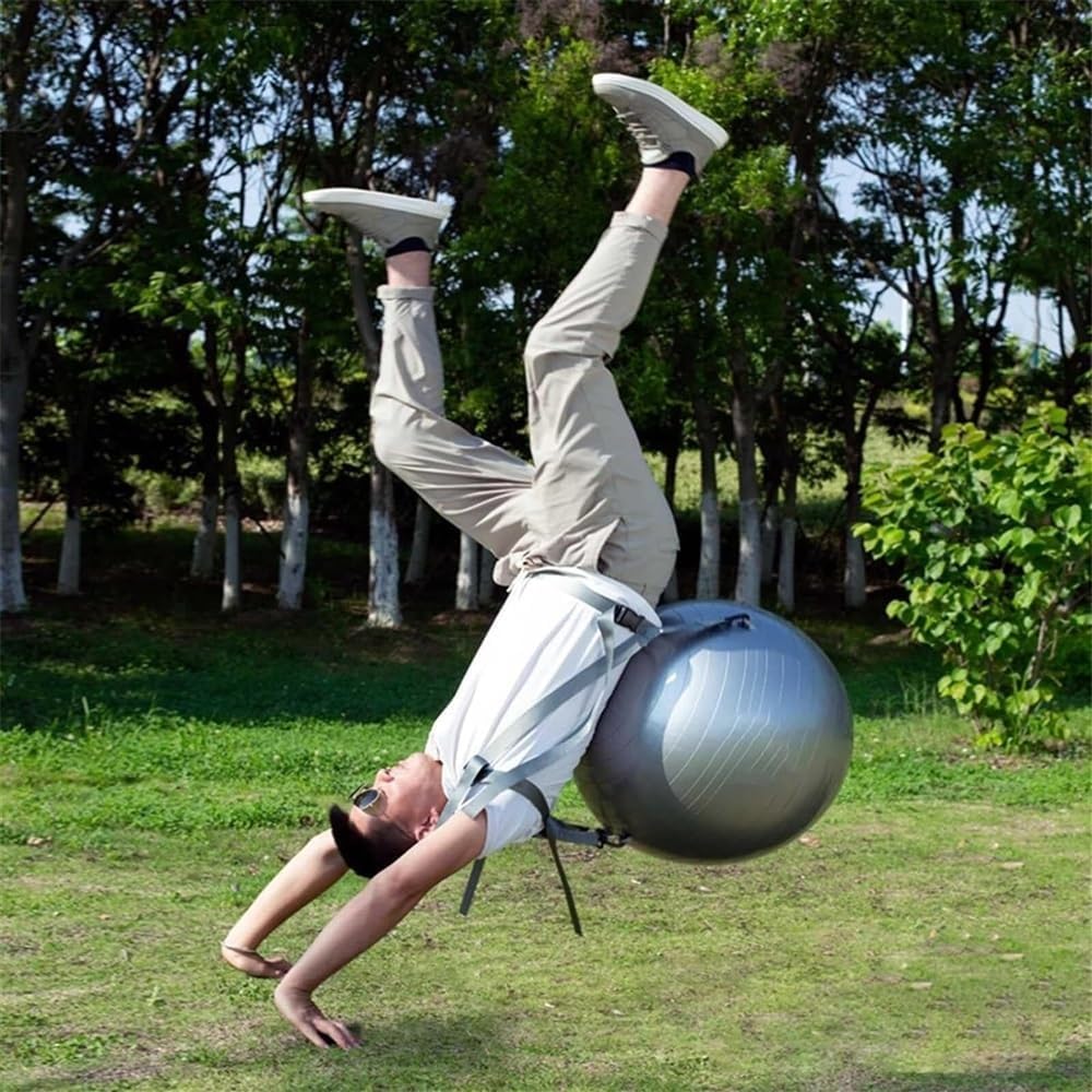 Saltoball, Fitnessball, Trainingszubehör, abnehmbare, verstellbare Schultergurte, Salto-Ball, Backflip-Yoga-Ball, rutschfestes Training