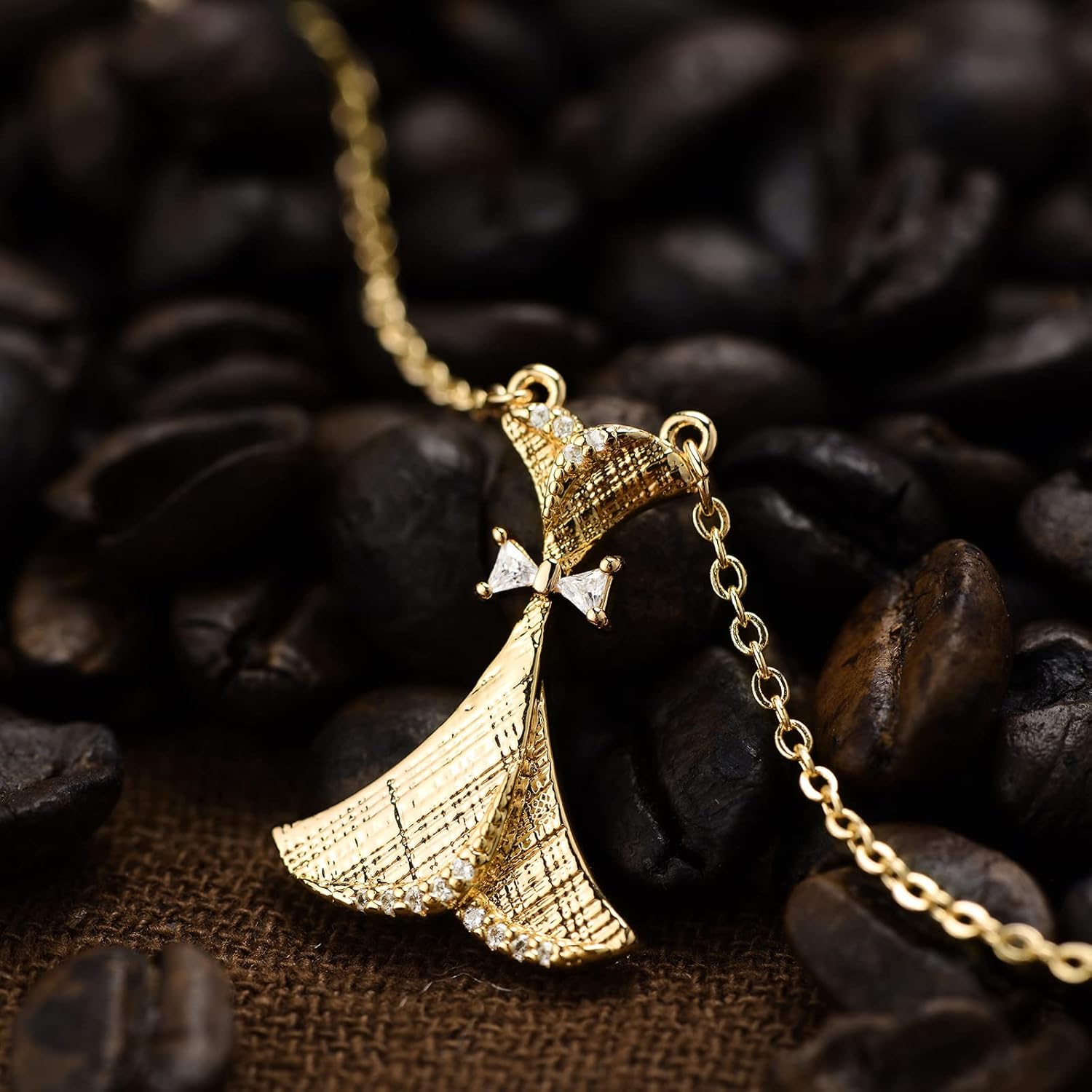 MTMY Gold Pendant Necklace for Women 14K Gold Plated Dainty Gold Necklace Simple Delicate Jewelry - Image 6