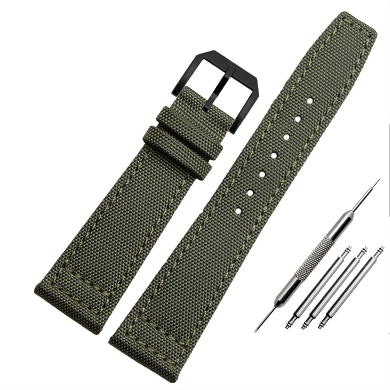 Nylon Watch Band Dla IWC Portugalski Pilot Seria 20mm 21Mm 22mm Zegarki Na Rękę Płótno Bransoletka, Kolor: wielokolorowe, 22mm