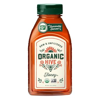 Organic Hive Honey, Fair Trade, USDA Certified Organic, Raw Honey, 12 oz