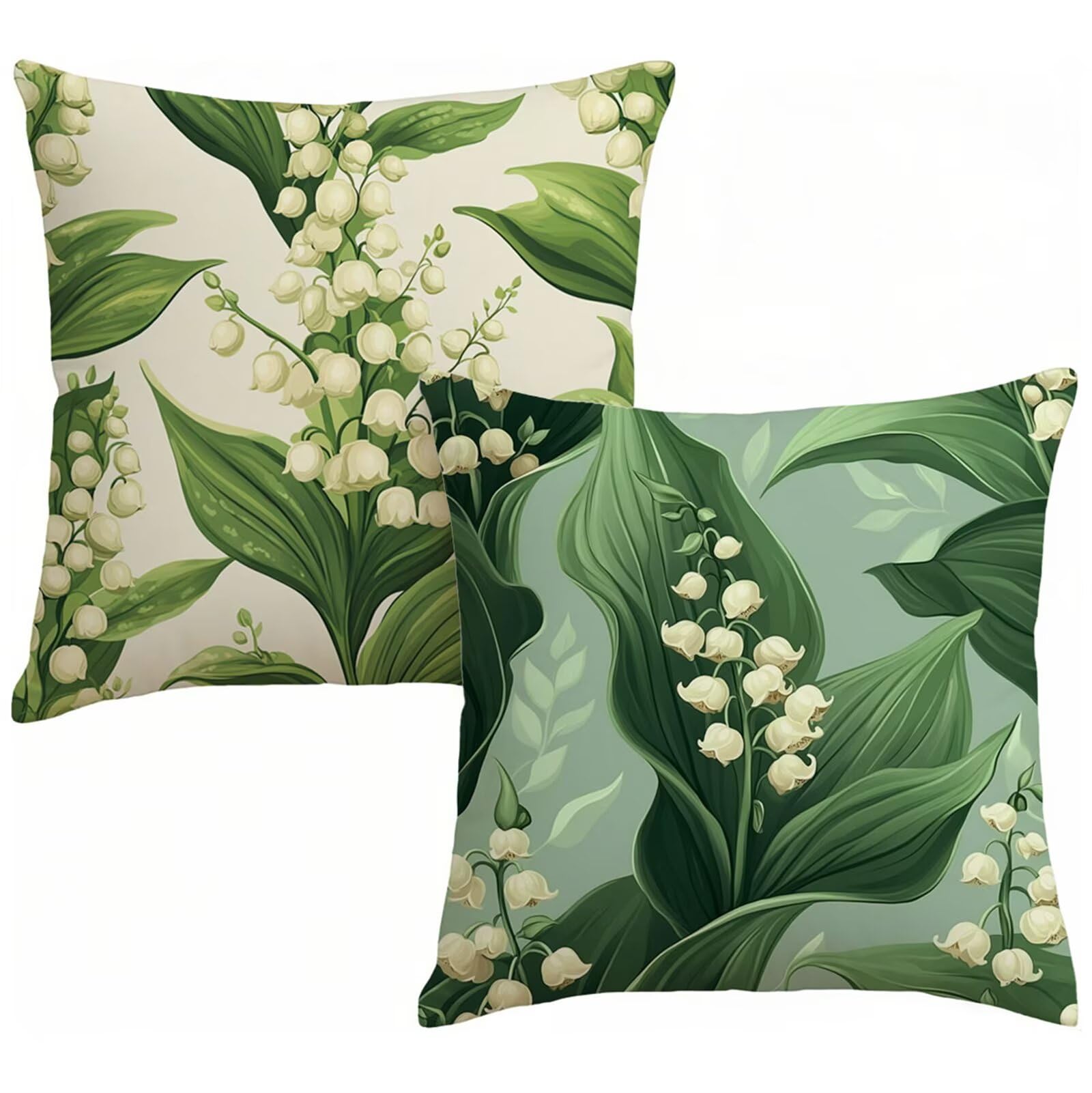 Housse de coussin 70 x 70 vert pour canapé de jardin et décoration salon