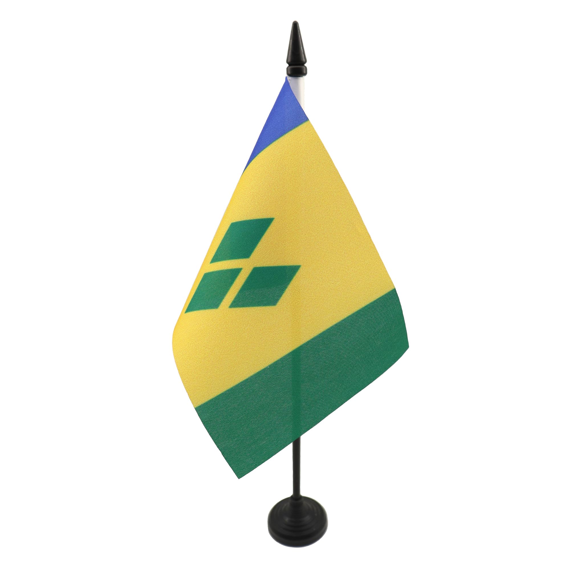 AZ FLAG Saint Vincent Table Flag 4x6 in 100D Polyester Plastic Base