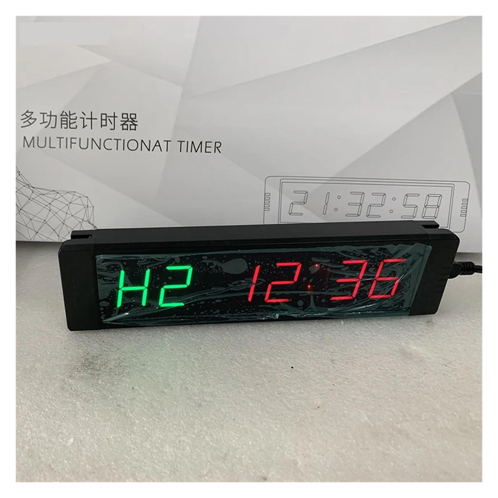 LED Garage Timer Boxe Palestra Intervallo programmabile Conto alla rovescia/UP Cronometro Orologio in tempo reale(GI2G1R)