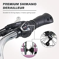 Vista 142 de H&ZT Triciclo para adultos, bicicleta de 3 ruedas, triciclo crucero, con engranaje de 7 velocidades, mango de freno de estacionamiento, escalón