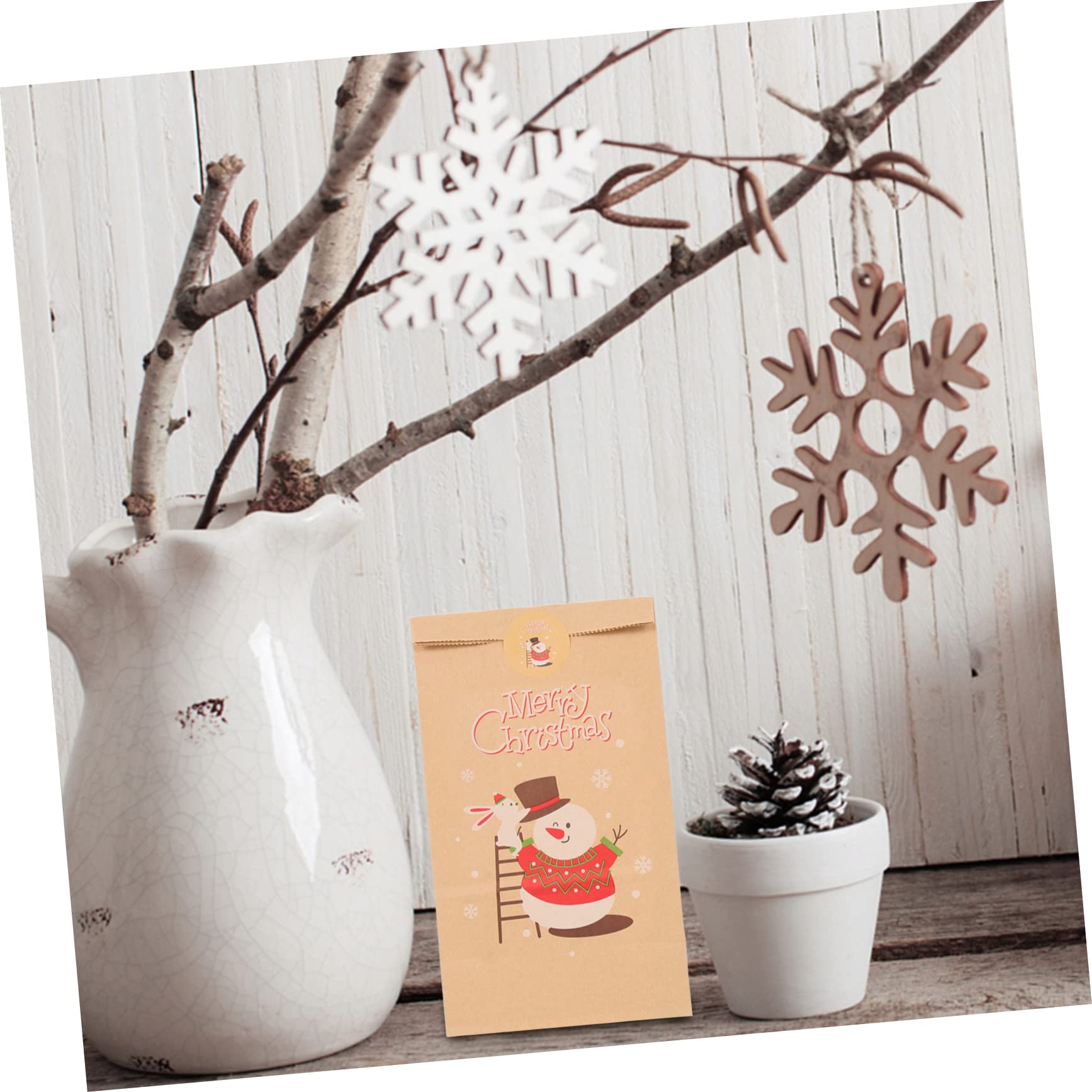 minkissy 5sätze Weihnachtliche Kraftpapier Süßigkeitenboxen Teiliges Mit Aufklebern Geschenkverpackung Für Kekse Pralinen Und Kleine Für Weihnachten Und Feiertage