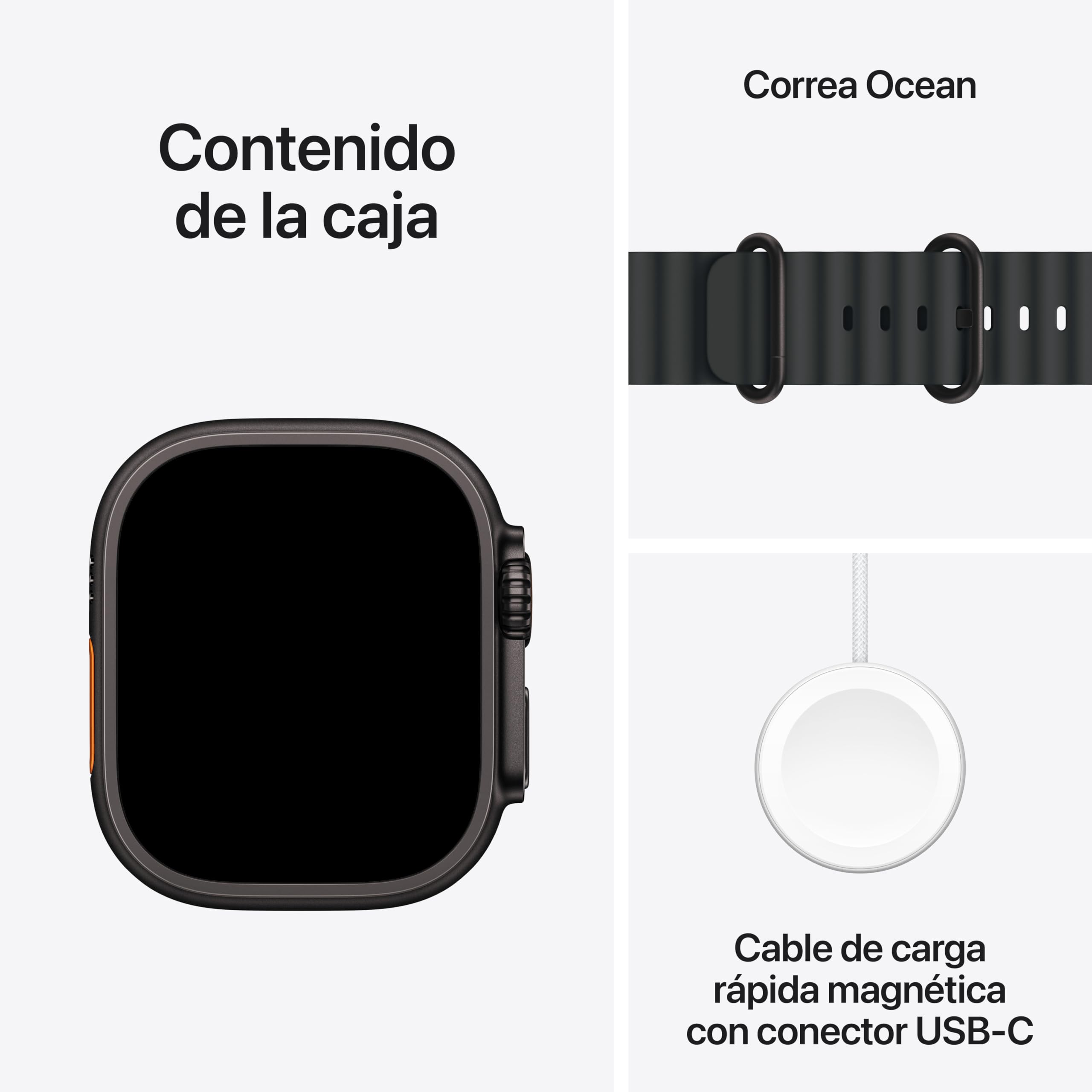 Apple Watch Ultra 3 GPS + Cellular, Reloj prémium para Running y Multideporte con Caja de Titanio Resistente de 49 mm y Correa Ocean Negra. Monitores avanzados de Salud