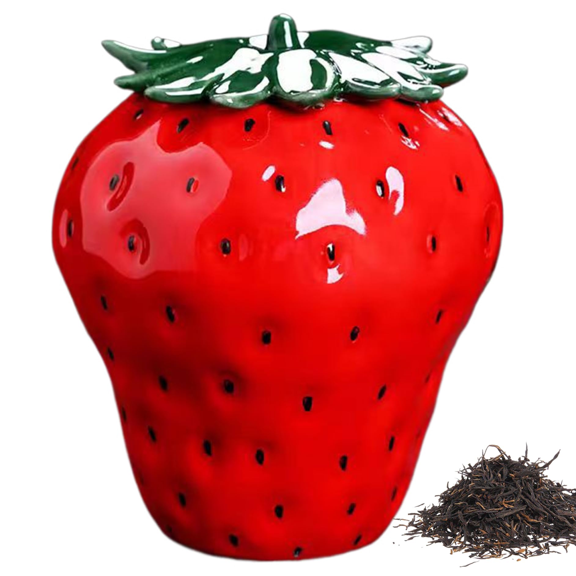 Vase de fraises céramique pot de rangement thé marmite décorative