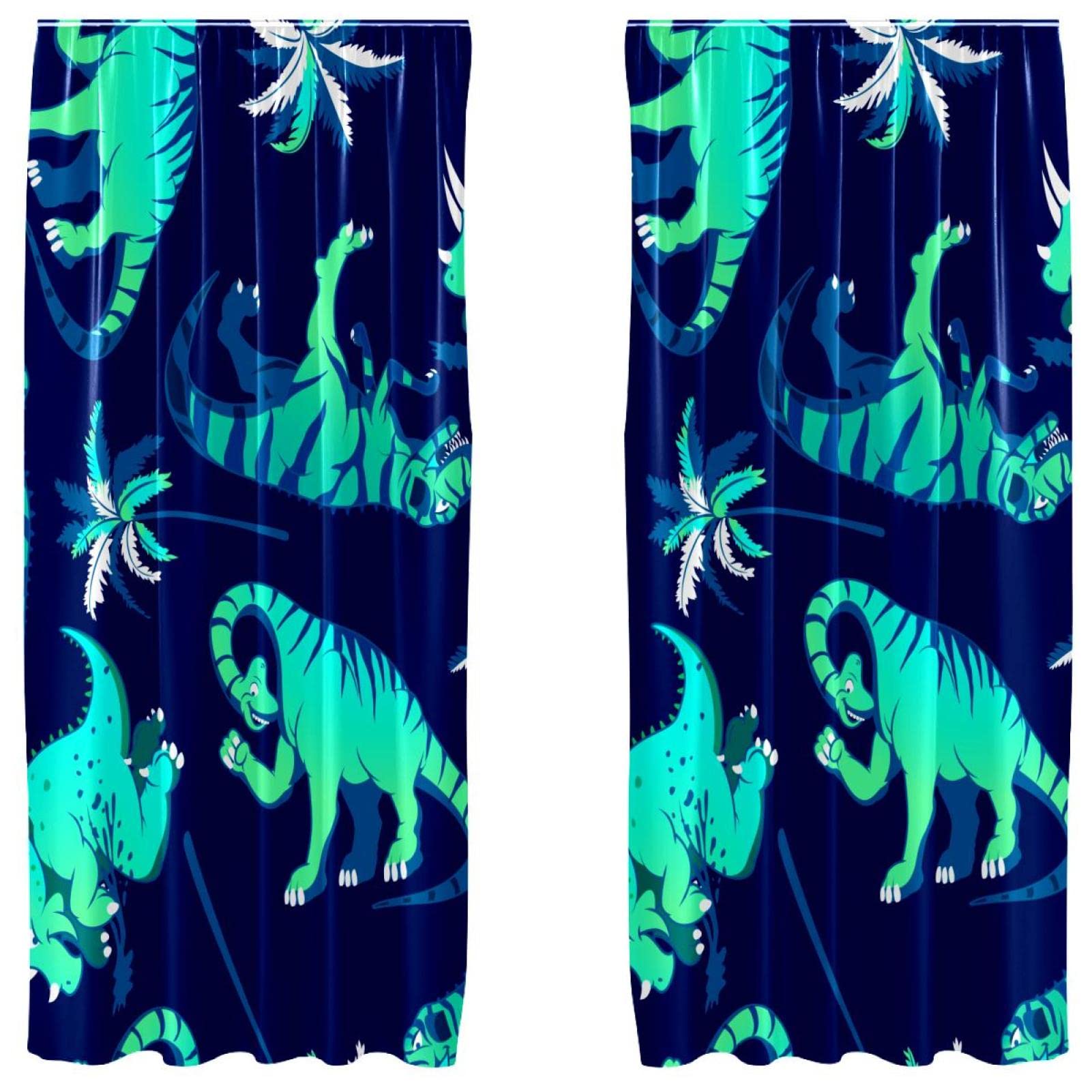 Rideaux occultants dinosaures isolants et sombres pour chambre