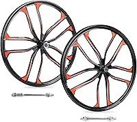ZUKKA Conjunto de Rodas de Bicicleta de 26" Em Liga de Magnésio, Monobloco, com 10 Raios, Aros de 100X135Mm para Roda Livre de 7 A 12 Velocidades, Eixos de Liberação Rápida, para Bicicletas