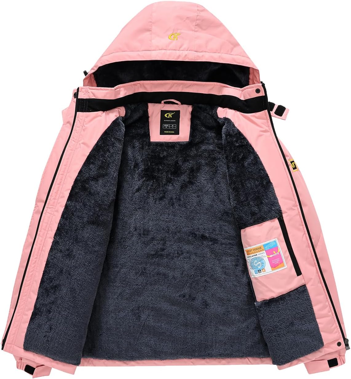 Pdbokew Women's Skiing Snowboarding Jackets Fleece Hood Mountain Snow Coat - Image 3