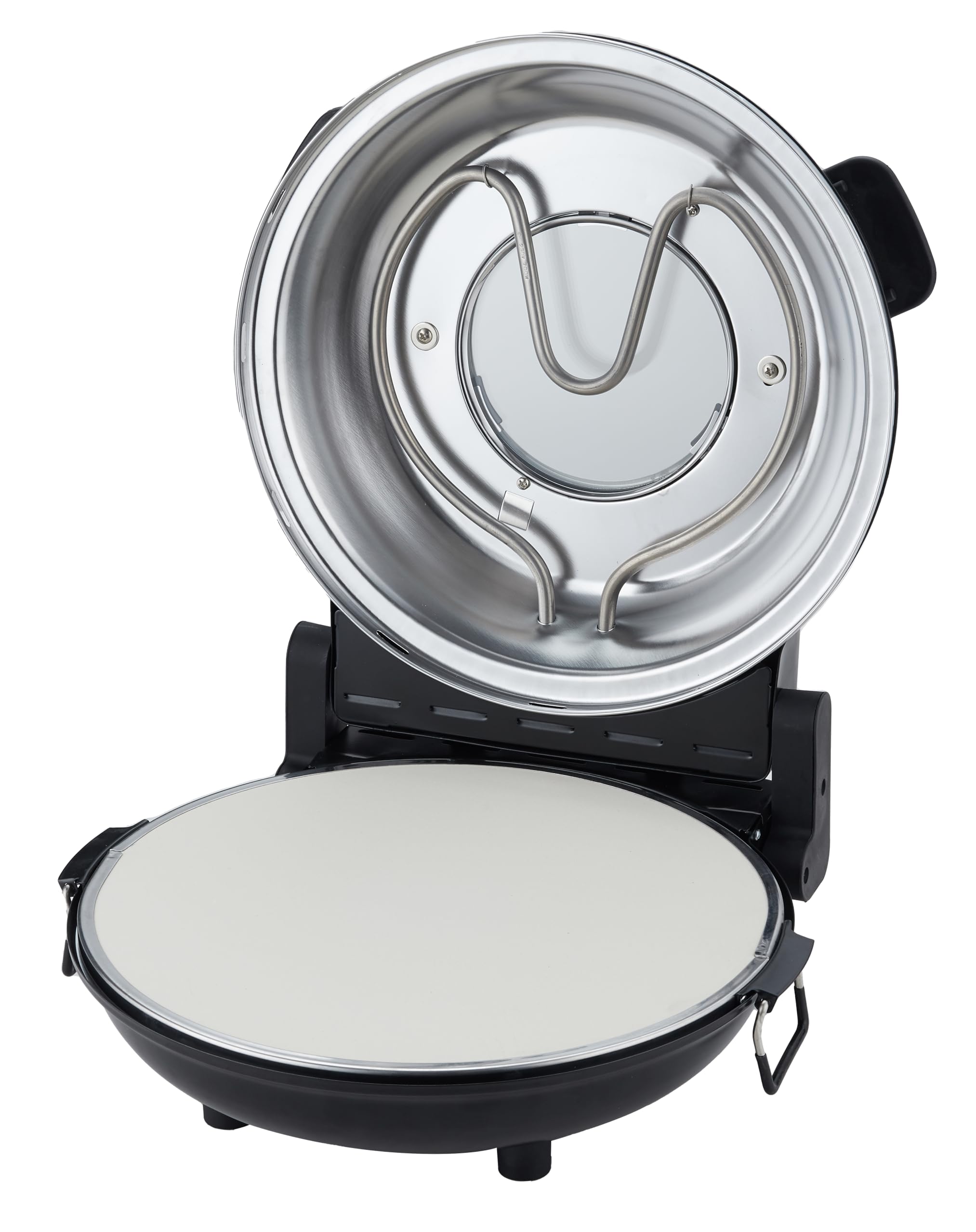 ELTA Pizzaofen Mini Back Ofen - Pizzamaker - Pizza Ofen - 32 cm - extra großes Sichtfenster mobiler elektrischer Holzofen Napoli 1200 W - bis 360°C - Ober- und Unterhitze