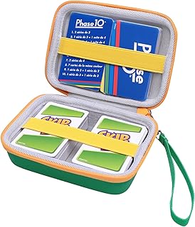 XANAD Hard Case for Playing Card Game,Phase 10 Card Game,UNO Card Game, PM TCG Trading Cards, Storage Box Hold up to 300+ Cards - Carrying Storage Bag - Green