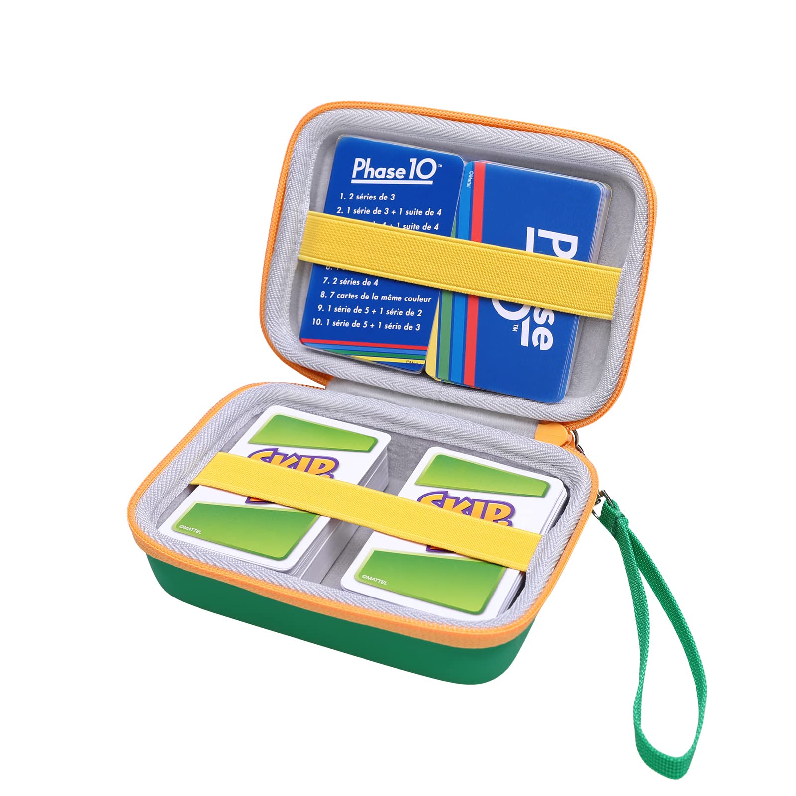 XANAD Hard Case for Phase 10 Card Game - Carrying Storage Bag - Green