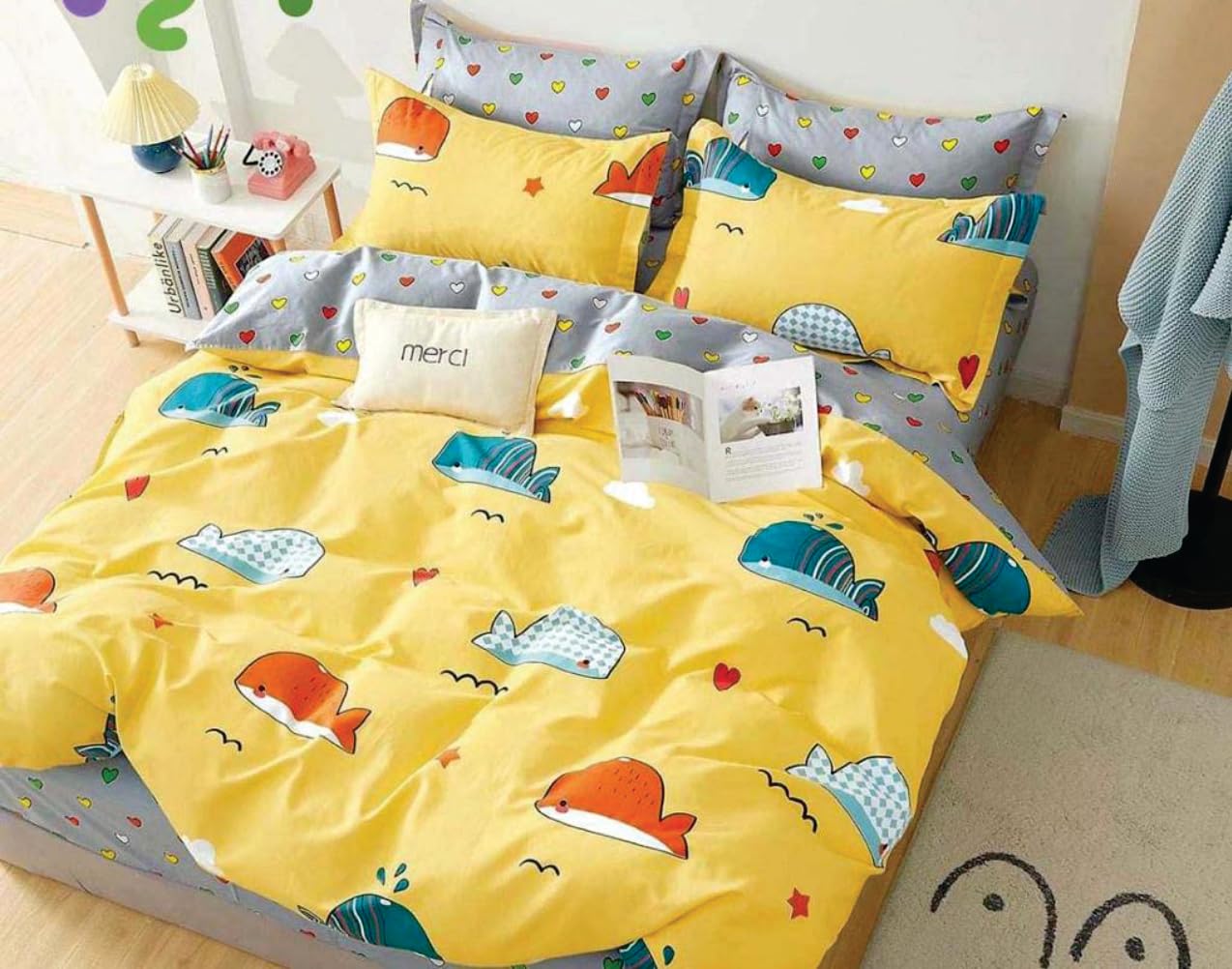 RAHL King Size Cotton Flat Bedsheet Set - Stylish & Timeless Comfy Bed Linen - Breathable & Durable - Easy to Clean - Enjoy a Dreamy Sleep (King, Pich)