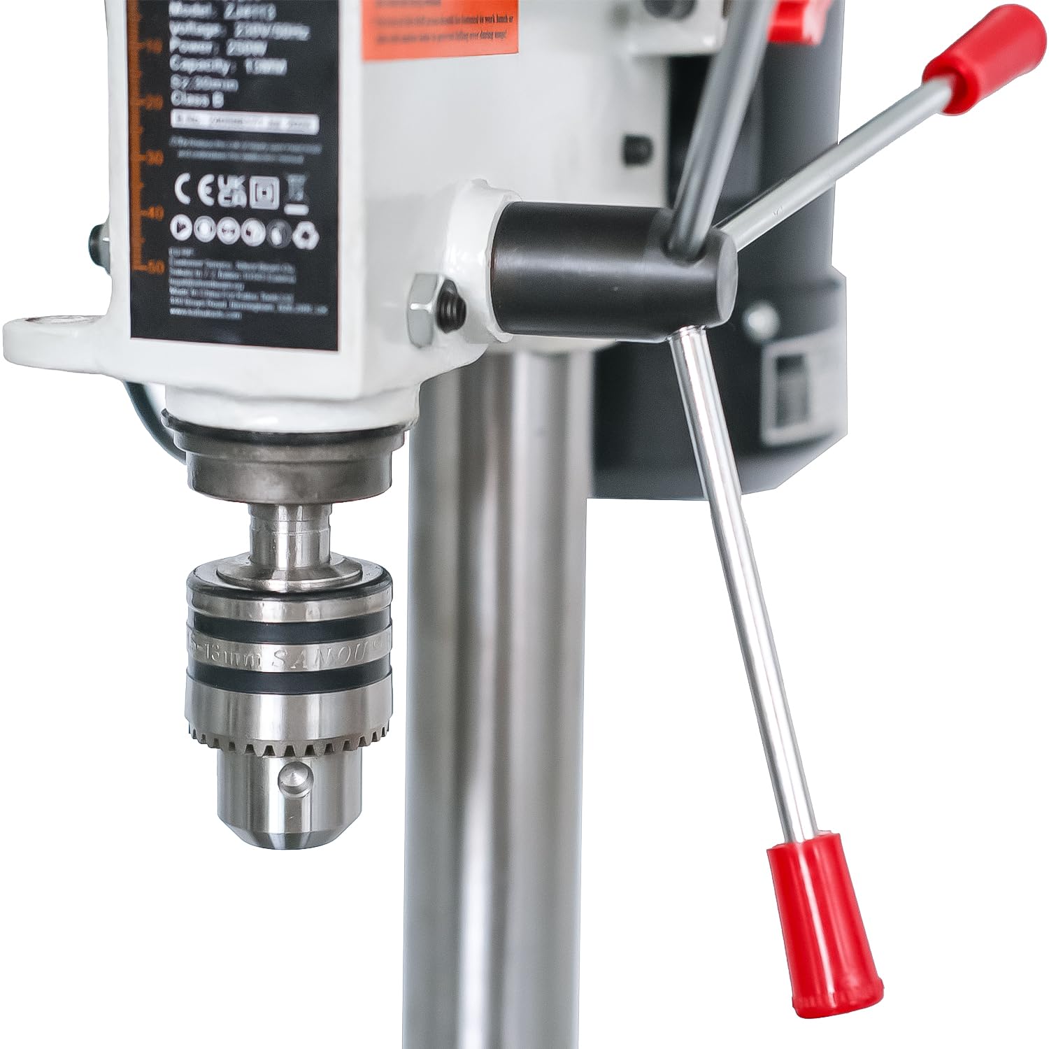 KATSU Tools Taladro de columna de banco 250 W + mandril 13 mm + interruptor electrónico de 5 vel. + profundidad de perforación 50 mm + 2620 rpm