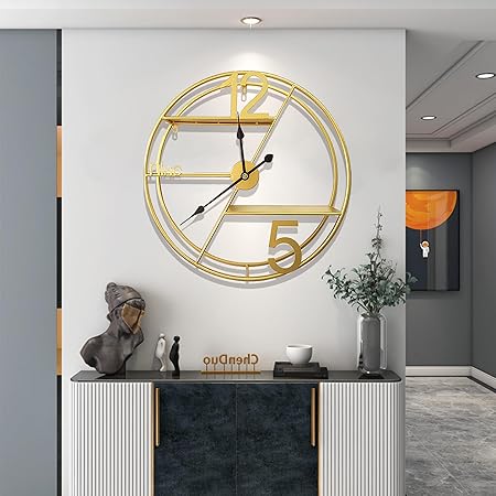 Jahresring Wanduhr Retro Design - Stille Quarzuhr Für Wohnzimmer & Büro