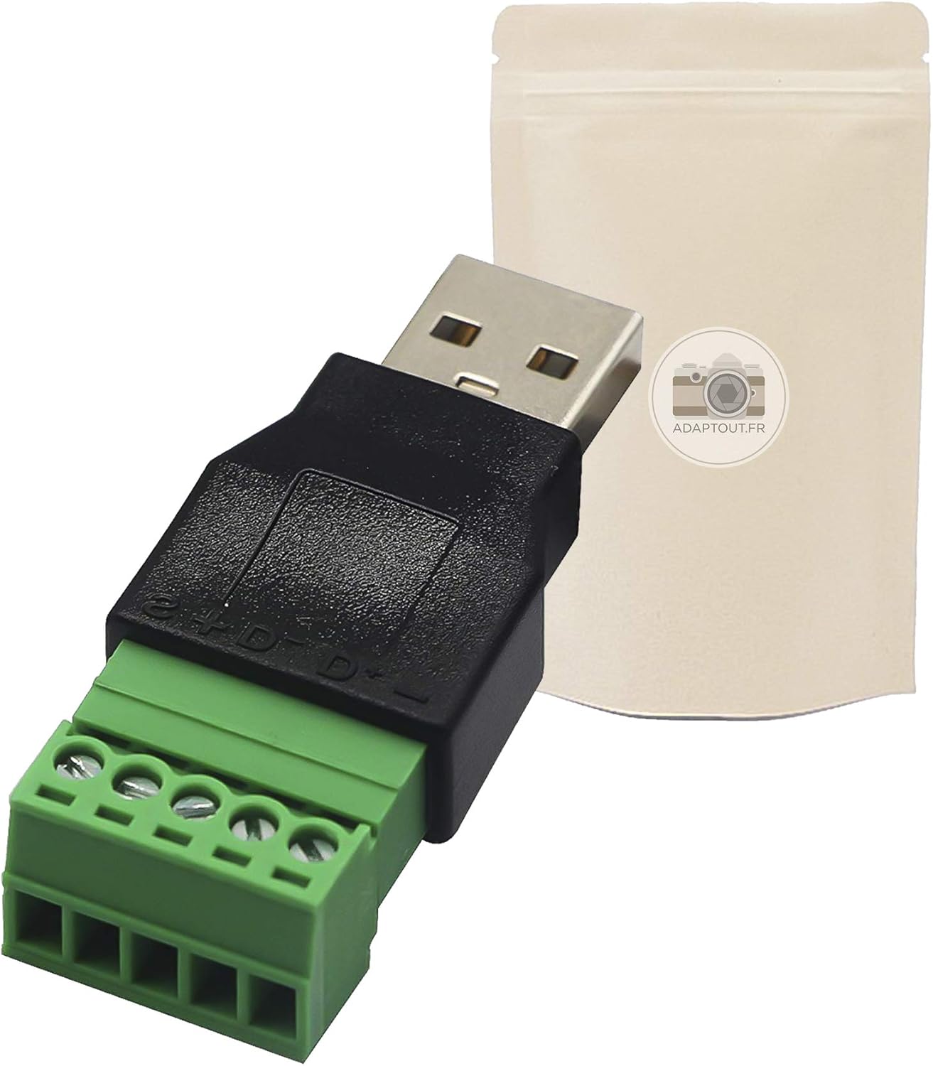 USB Terminal Block 2 Male 5Pin USB2 Adaptador Domino Terminal