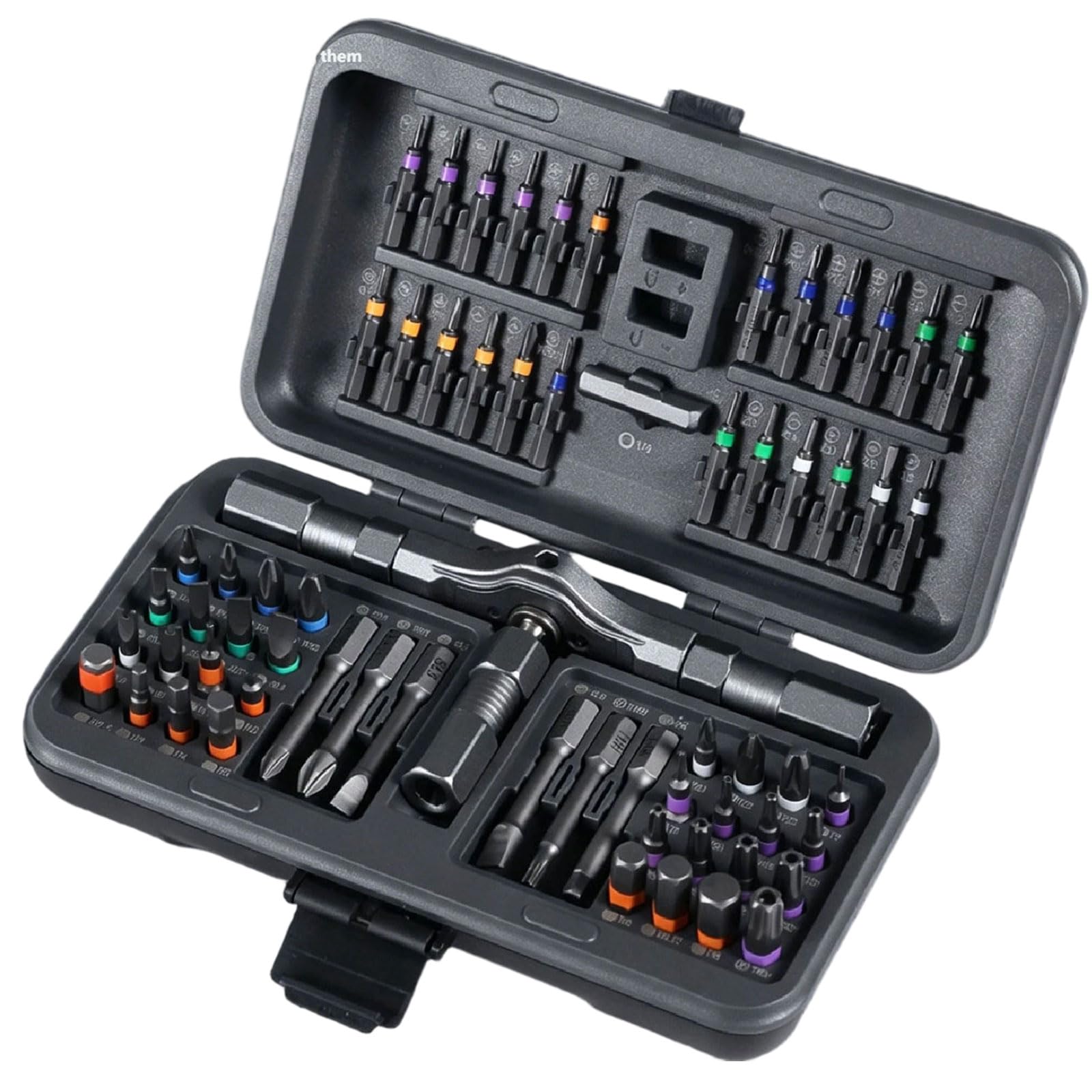 Tsophreniq Professional 66 In 1 Multiple Bit Ratcheting Screwdriver Set Ideal For Hand Craft Projects Workshop Maintenance Ratchets Screwdriver Set