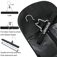 Vista 2 de Soporte para extensiones de cabello, bolsa de almacenamiento extra larga para pelucas con colgador para múltiples pelucas, bolsas portátiles