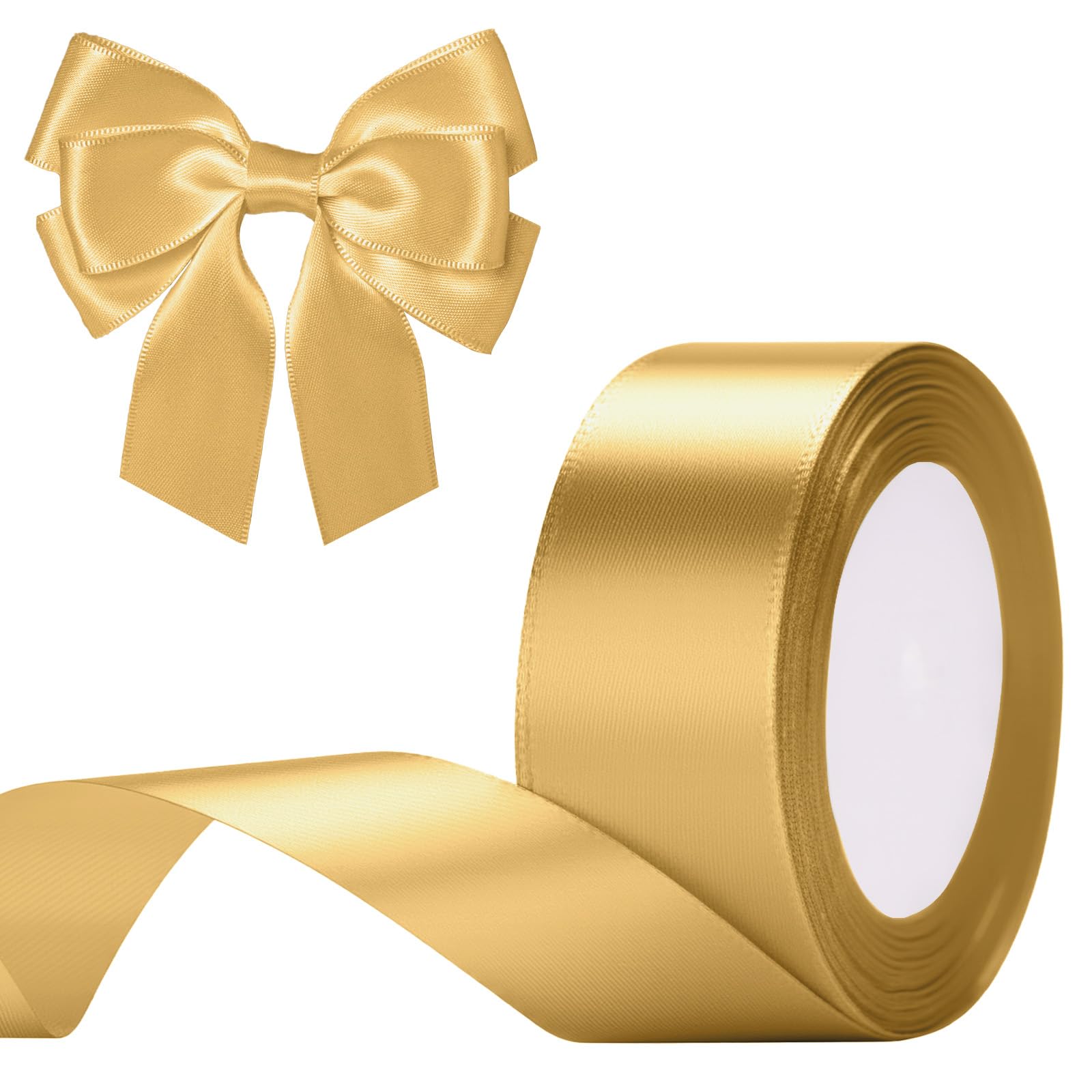 G2PLUS Baby Pink Satin Ribbons 10mm: Thick Fabric Gift Wrap Ribbons for Crafting, Party Decoration, 22m — view 80