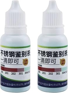2Pcs Stainless Steel Test Liquid, Rapid Analysis Slution for Tableware, Instant Metal Purity Detector for Kitchenware, Inspection Utility, Compact Accessory(30ml)