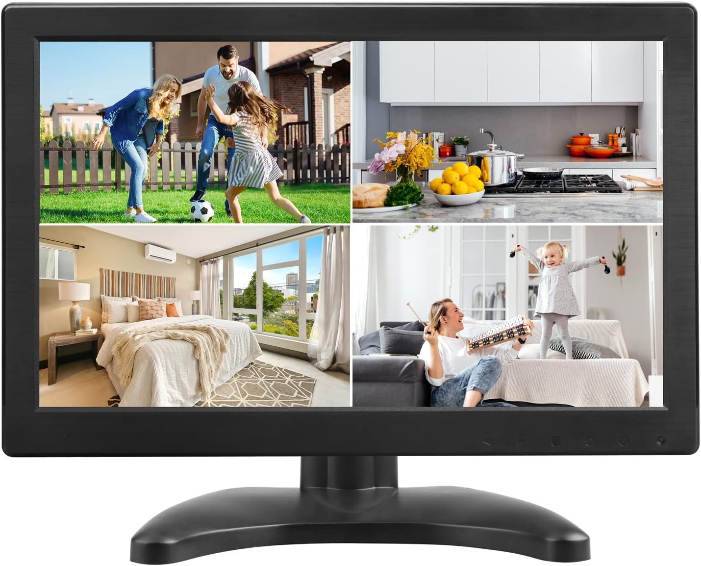 LAMTTO 12 Inch Security Monitor 1366x768 Small HDMI Monitor