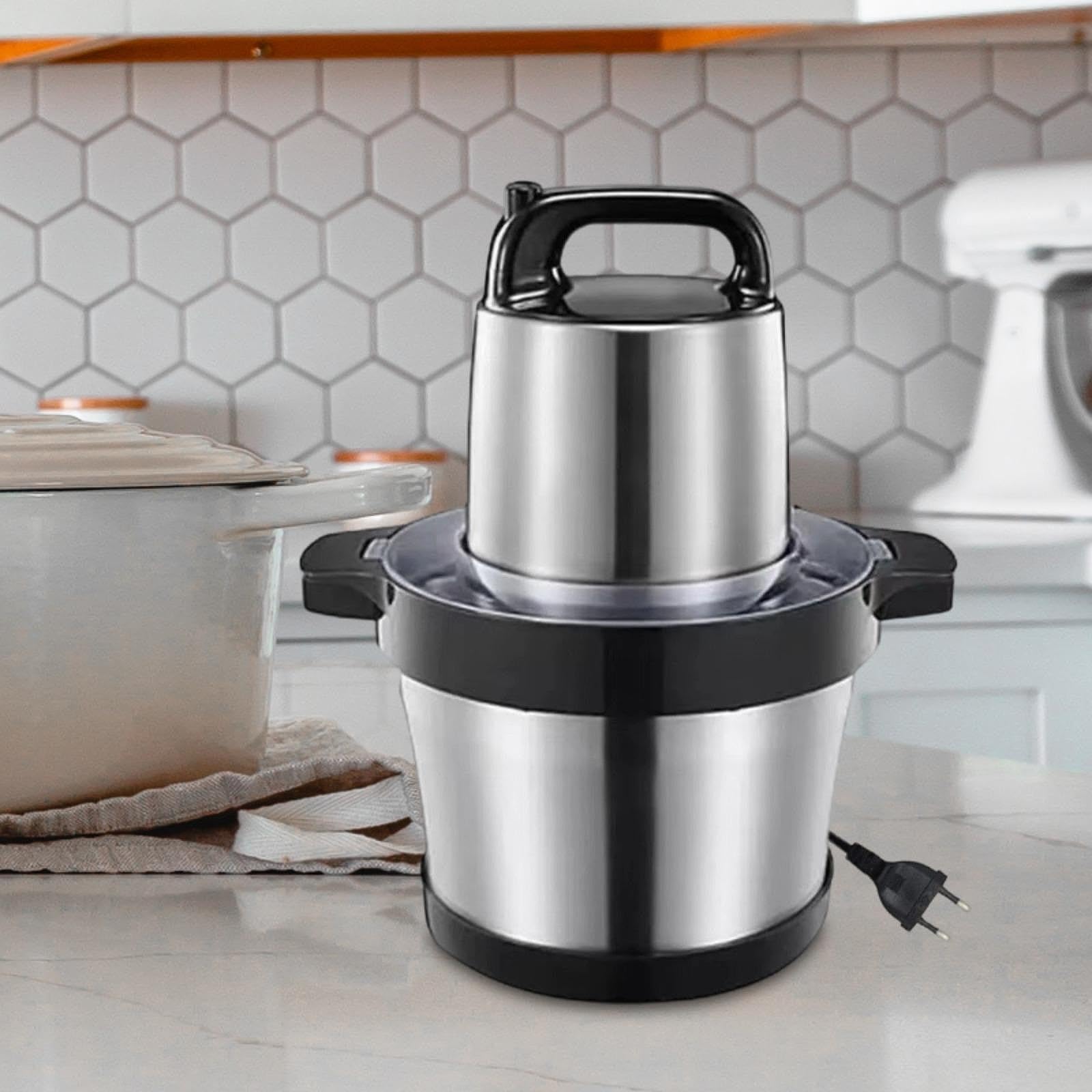Eléctrica Cortadora de Verduras Procesador de Alimentos Mezclador Multifuncional de Cocina con Tazón de Gran Capacidad Adecuada