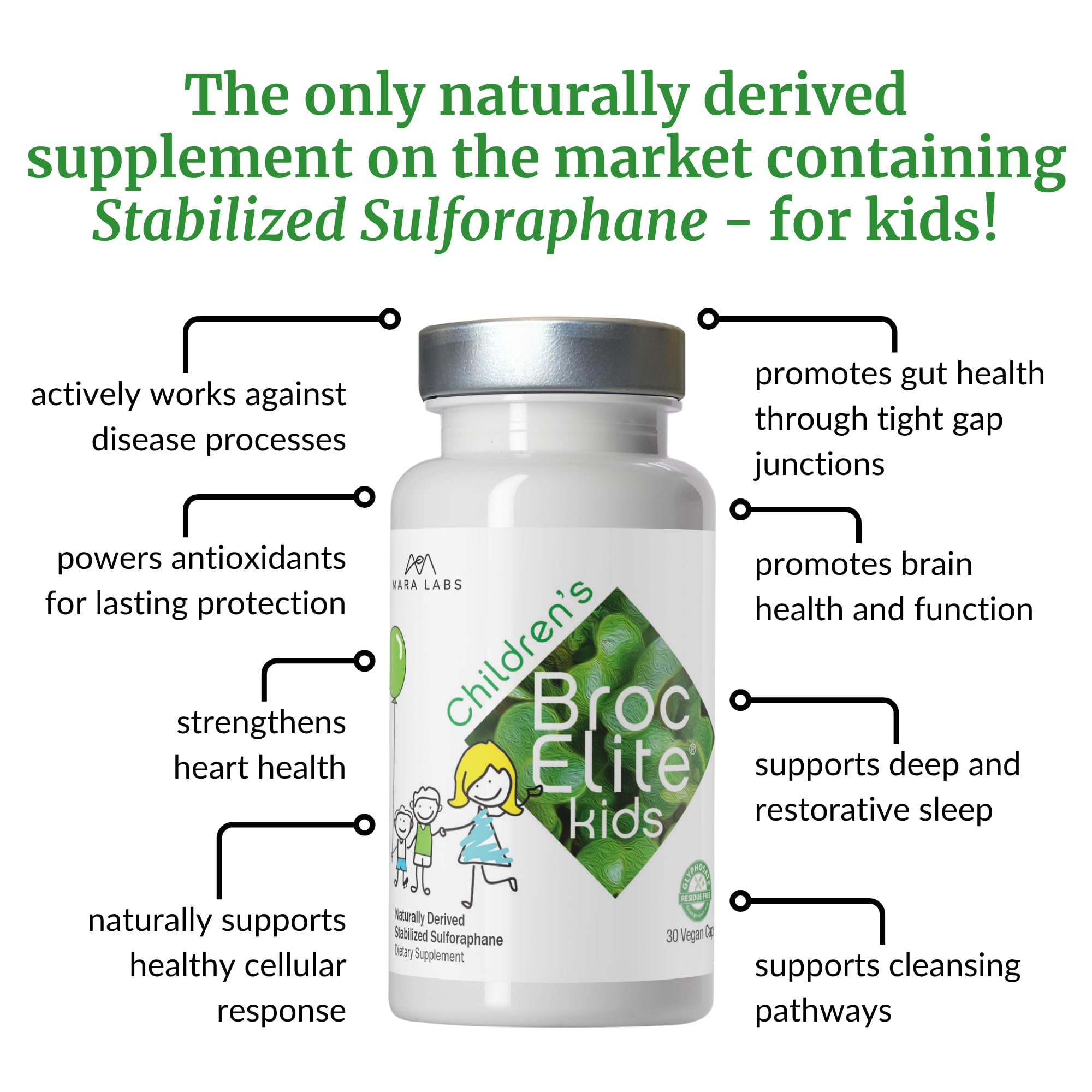BrocElite Mara Labs Kids | Broccoli Supplement for Children | 30 Capsules — Amazon image 4