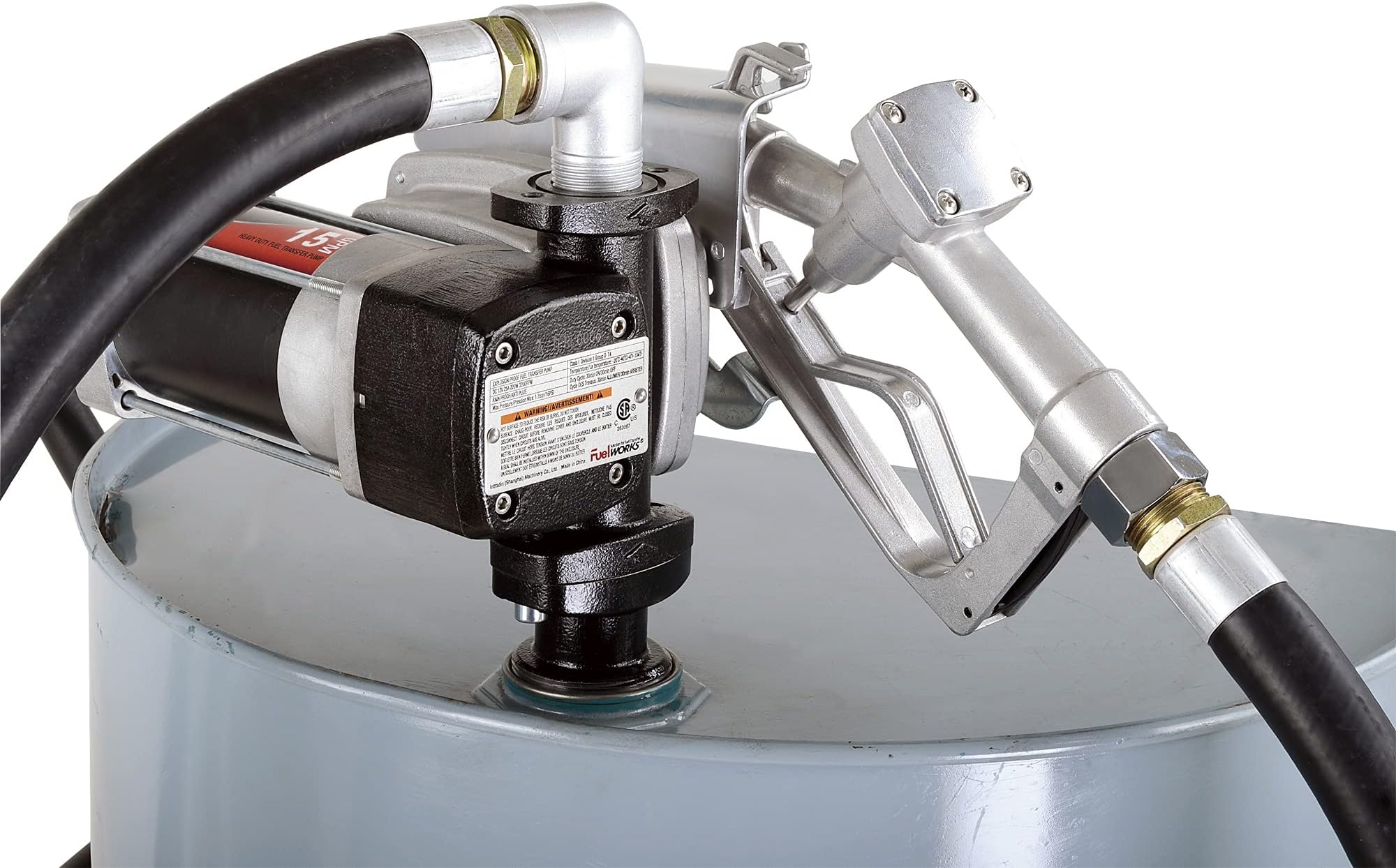 Fuelworks 10307604A DC 120V 20GPM Fuel Transfer Pump Kit w/14' Hose, Tube&Nozzle