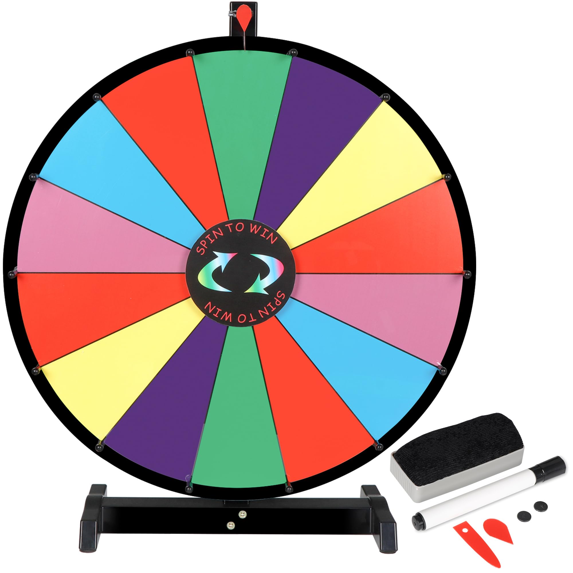 24 Inch Spinning Prize Wheel, 14 Slots