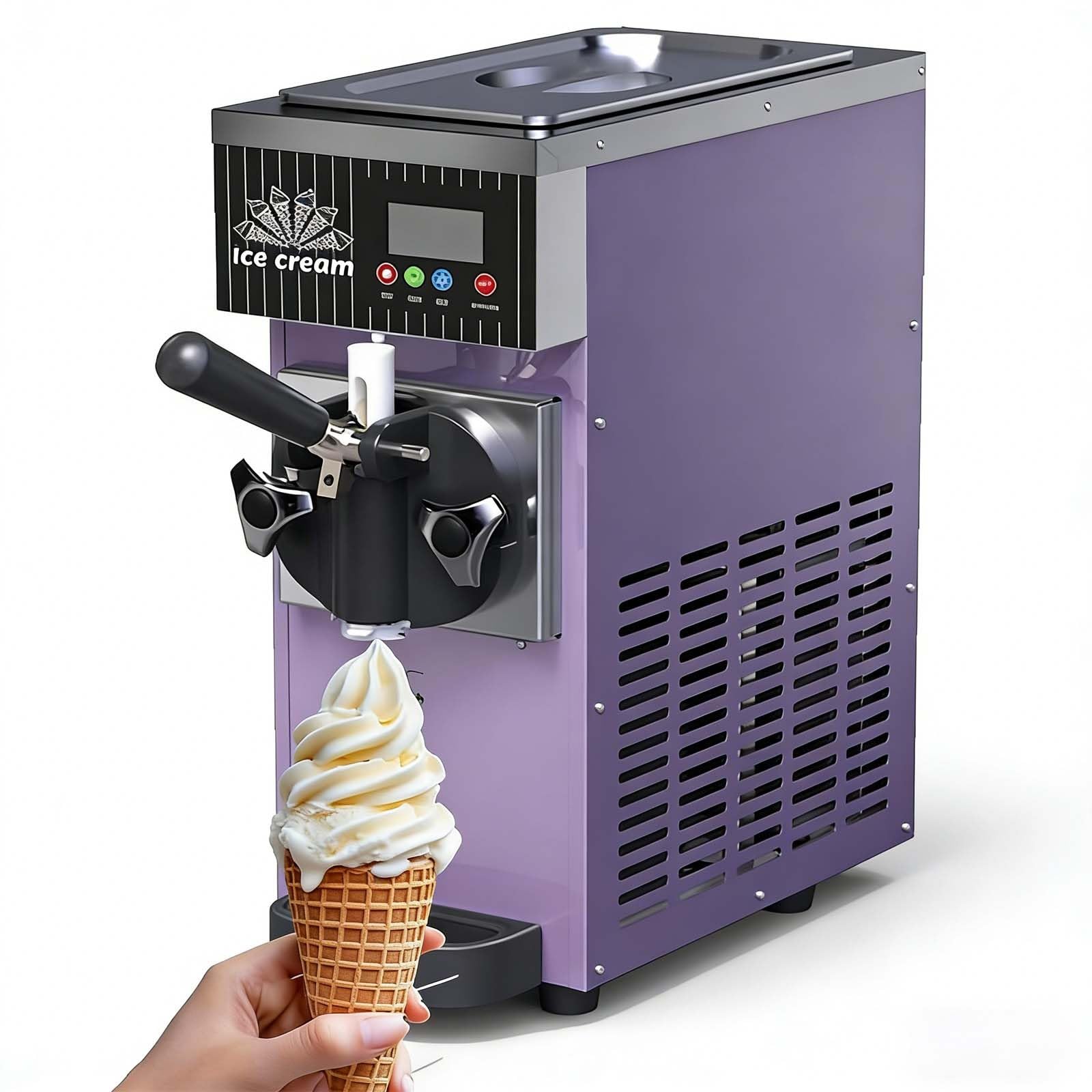 Gelatiera soft da banco, per uso domestico e commerciale