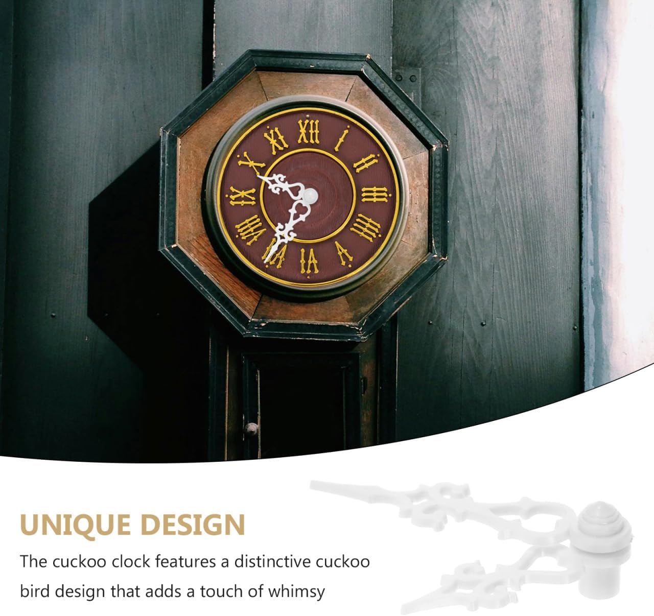 Cuckoo Clock Hands Replacement DIY Clock Supplies for Wall Hands Replacement Parts Pointers Accessories Easy Install for Living Room Bedroom Office