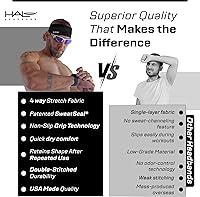 Vista 5 de Halo Headband Bandit - 4" Wide Pullover Sweatband for Both Women and Men