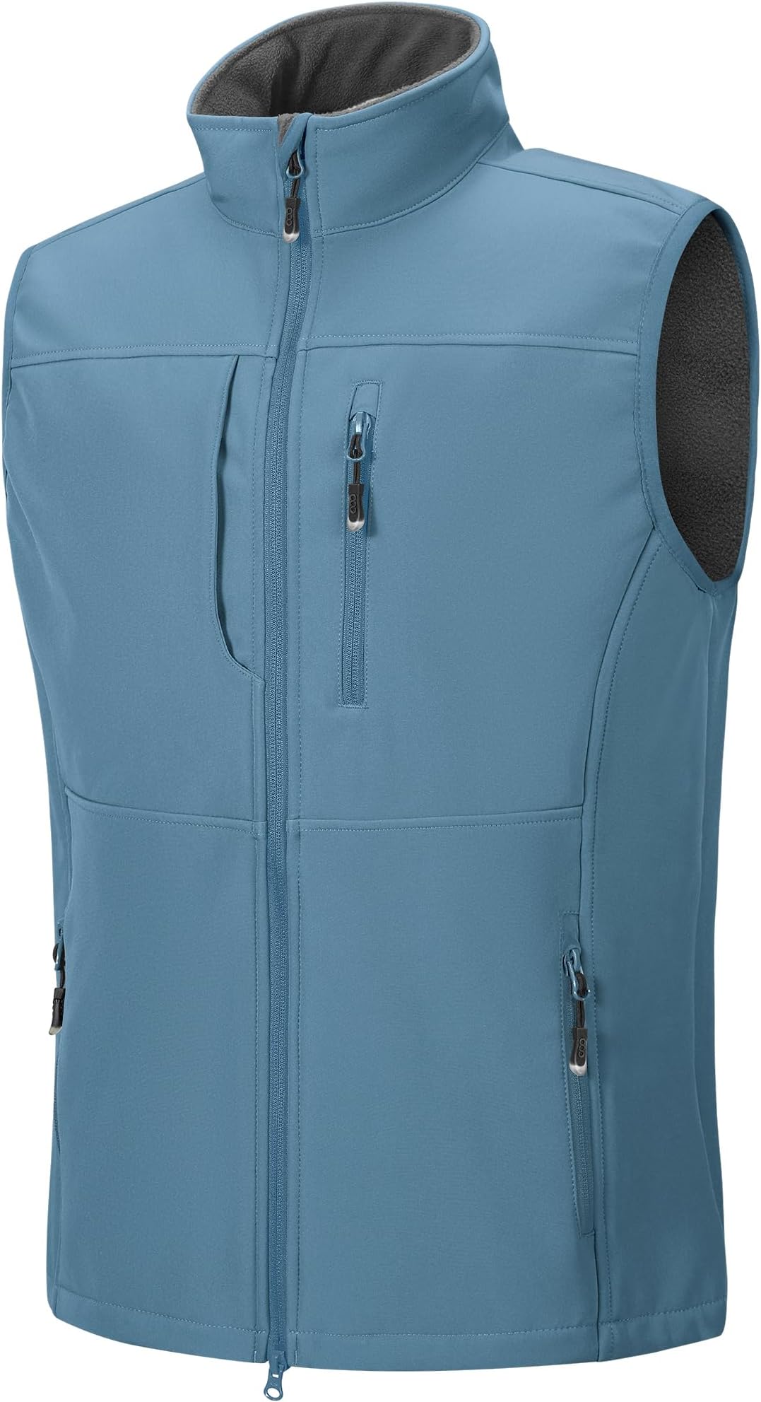 33,000ft Men's Lightweight Softshell Vest Outerwear Zip Up Fleece Lined Windproof Sleeveless Jacket for Golf Running Hiking