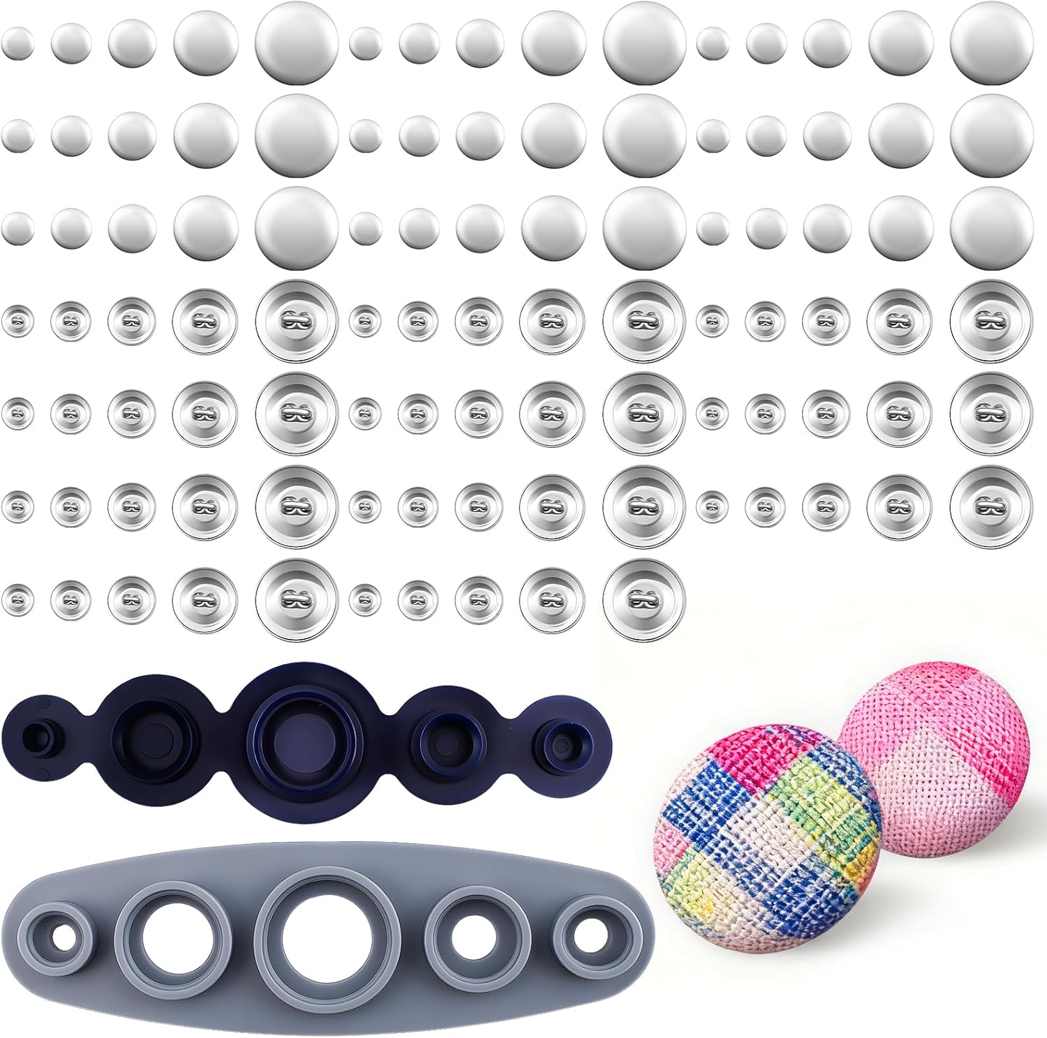 Amazon.com: 100PCS Cover Button Kit with Tools, DIY Fabric Covered ...