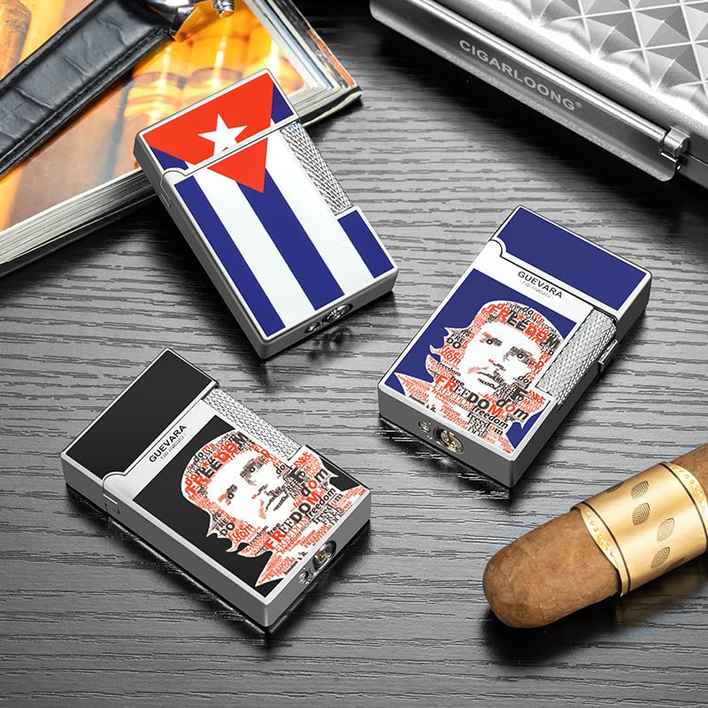 Encendedor metálico ajustable con llama directa y función dual miniatura 3