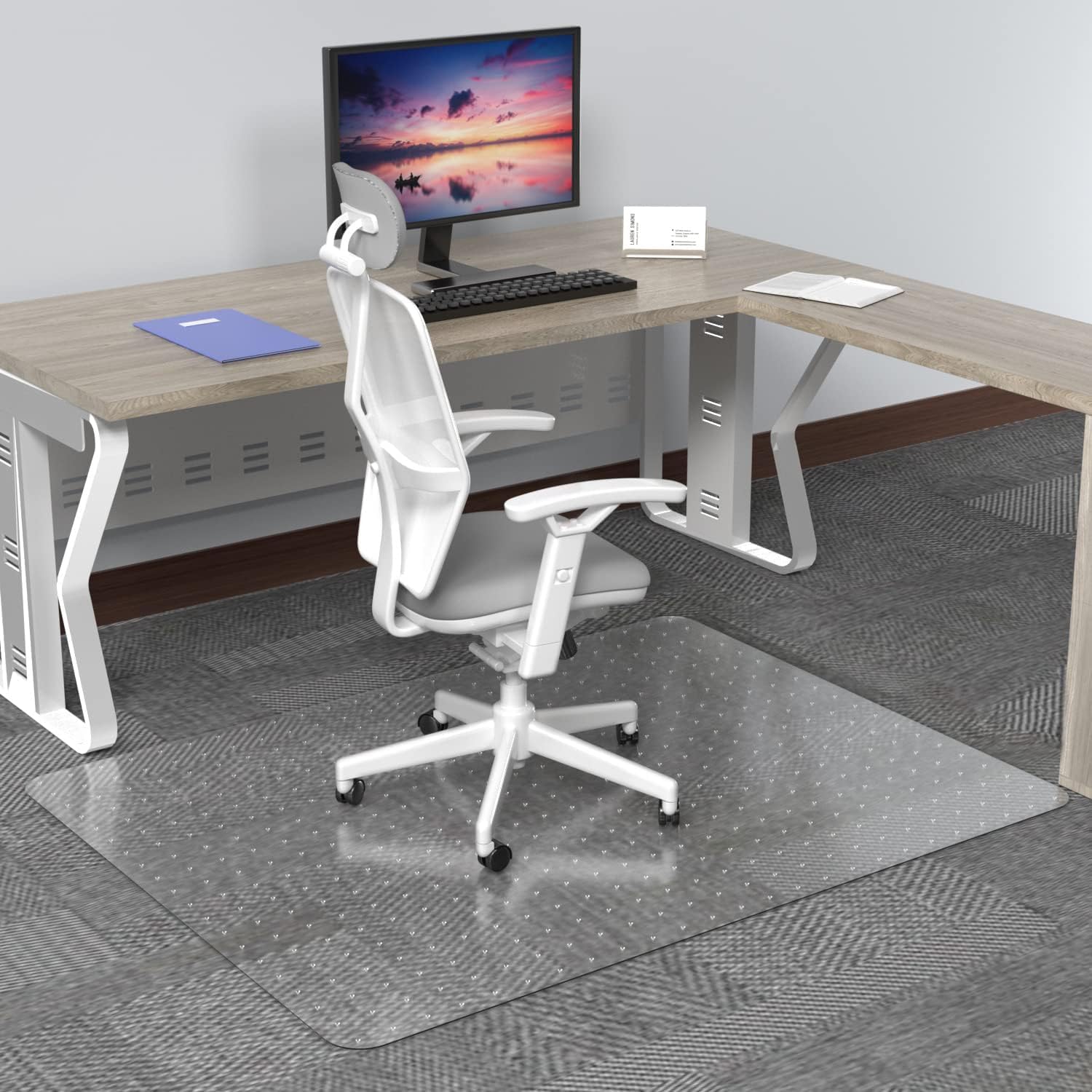 Amyracel Office Chair Mat for Low Pile Carpets, 35” x 55” Clear Computer Desk Chair Mat for Carpeted Floors, Easy Glide Floor Protector for Home Office(for Carpet Floor, 35" x 55" Rectangular) 35" x 55" Rectangular Clear for Carpets