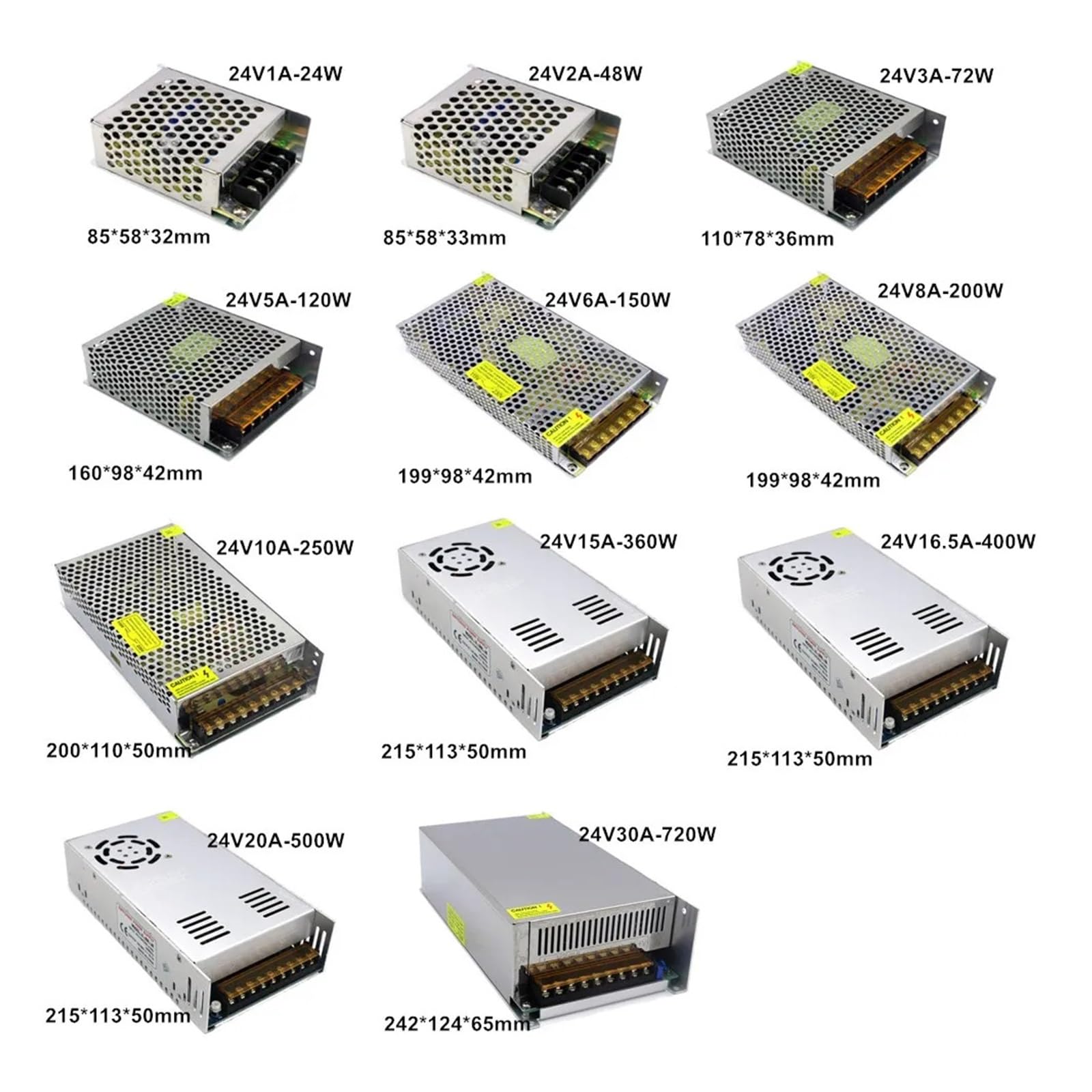 1 Uds. Fuente de alimentación conmutada de 5V 5V 220V a 5V 1A 2A 3A 5A 10A 20A 30A fuente de alimentación conmutada(12A)