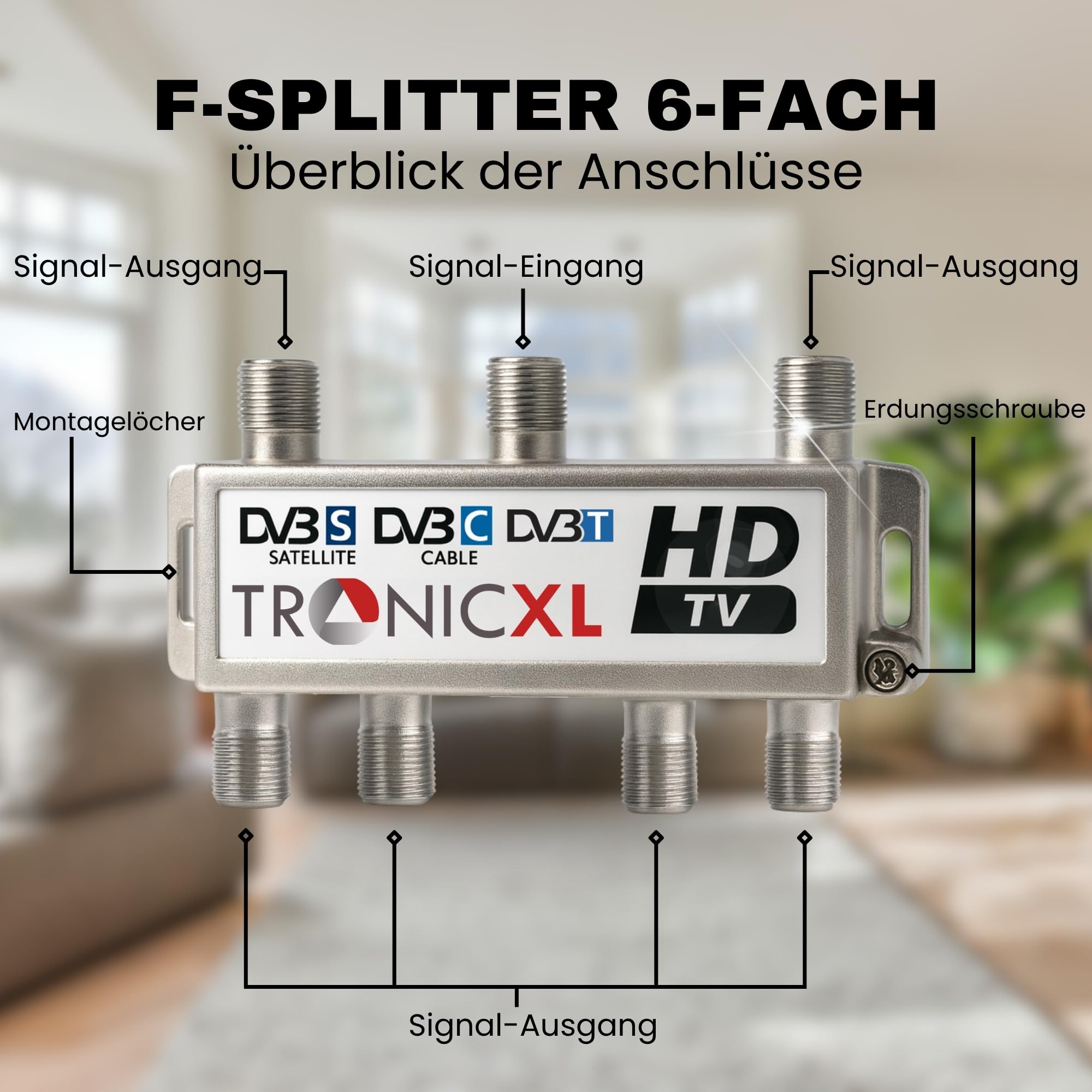 SAT Verteiler 5 - 2500MHz digital Splitter Kabel BK-Verteiler UKW TV DVB-T HDTV