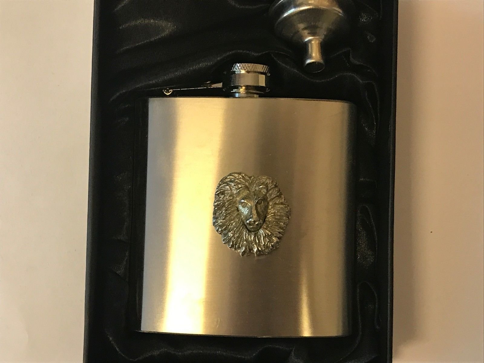 Tête de Lion Tg23 flasque alcool hanche acier inoxydable avec bouchon charnière