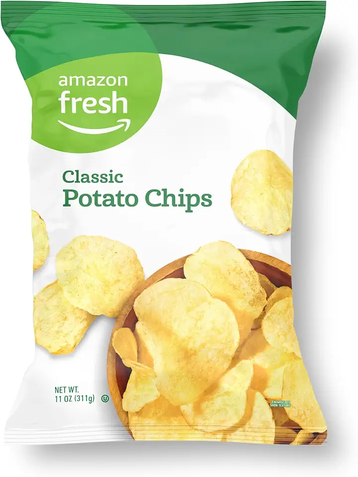 Amazon Fresh, Classic Potato Chips, 11 Oz (Previously Happy Belly, Packaging May Vary)
