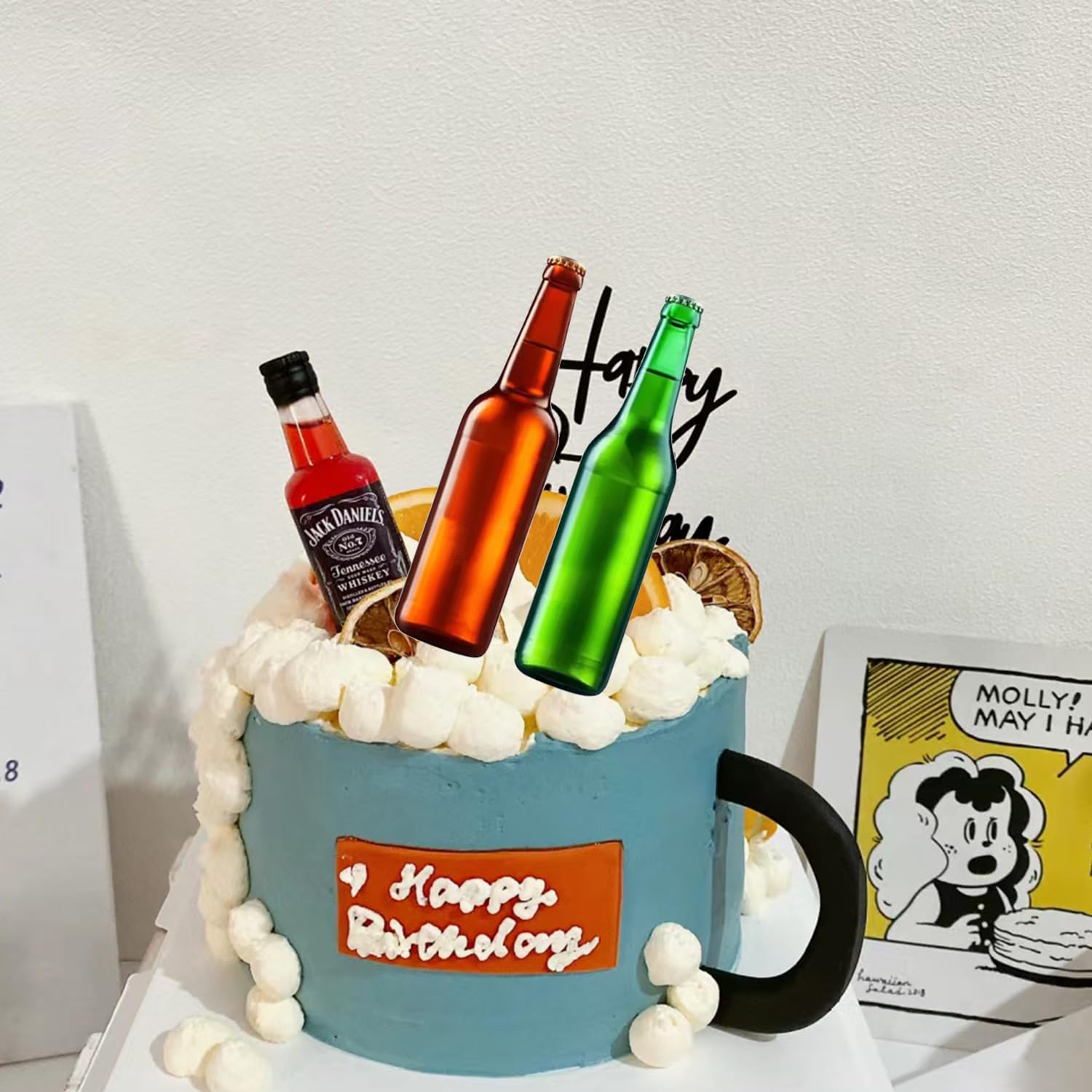 Lot De 2 Moules En Silicone En Forme De Bouteille De Bière - Pour Fondant, Chocolat, Décoration De Gâteaux, Pâtisserie Créative