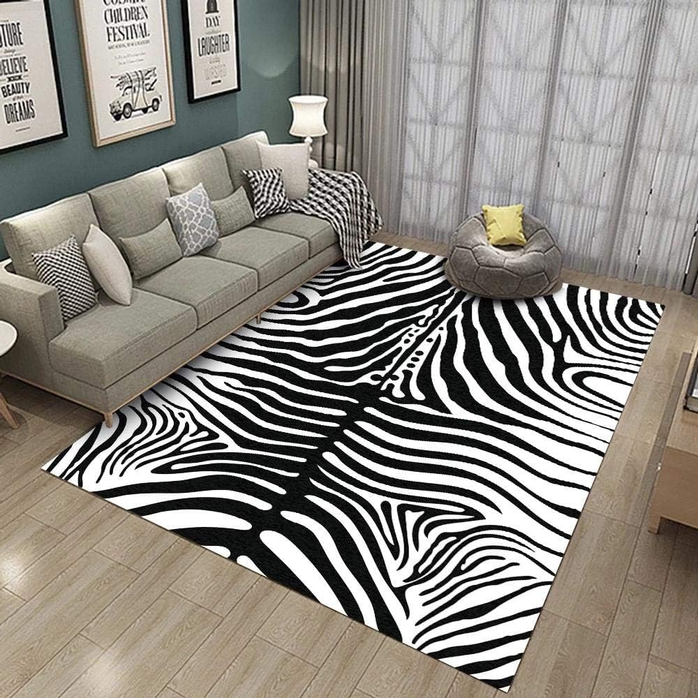 Tapis modernes extra larges motif zèbre salon chambre à coucher sol couloir